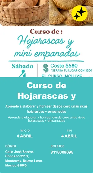 Curso de Hojarascas y Mini Empanadas