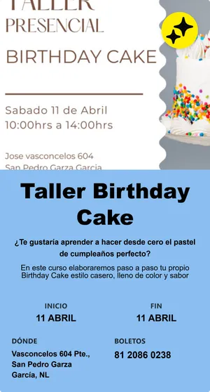 Taller Birthday Cake