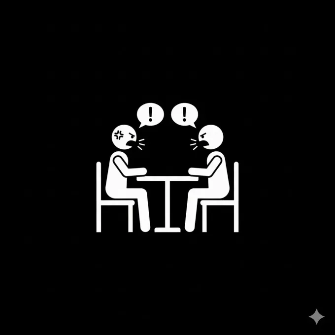 En pareja procura en público no pelear