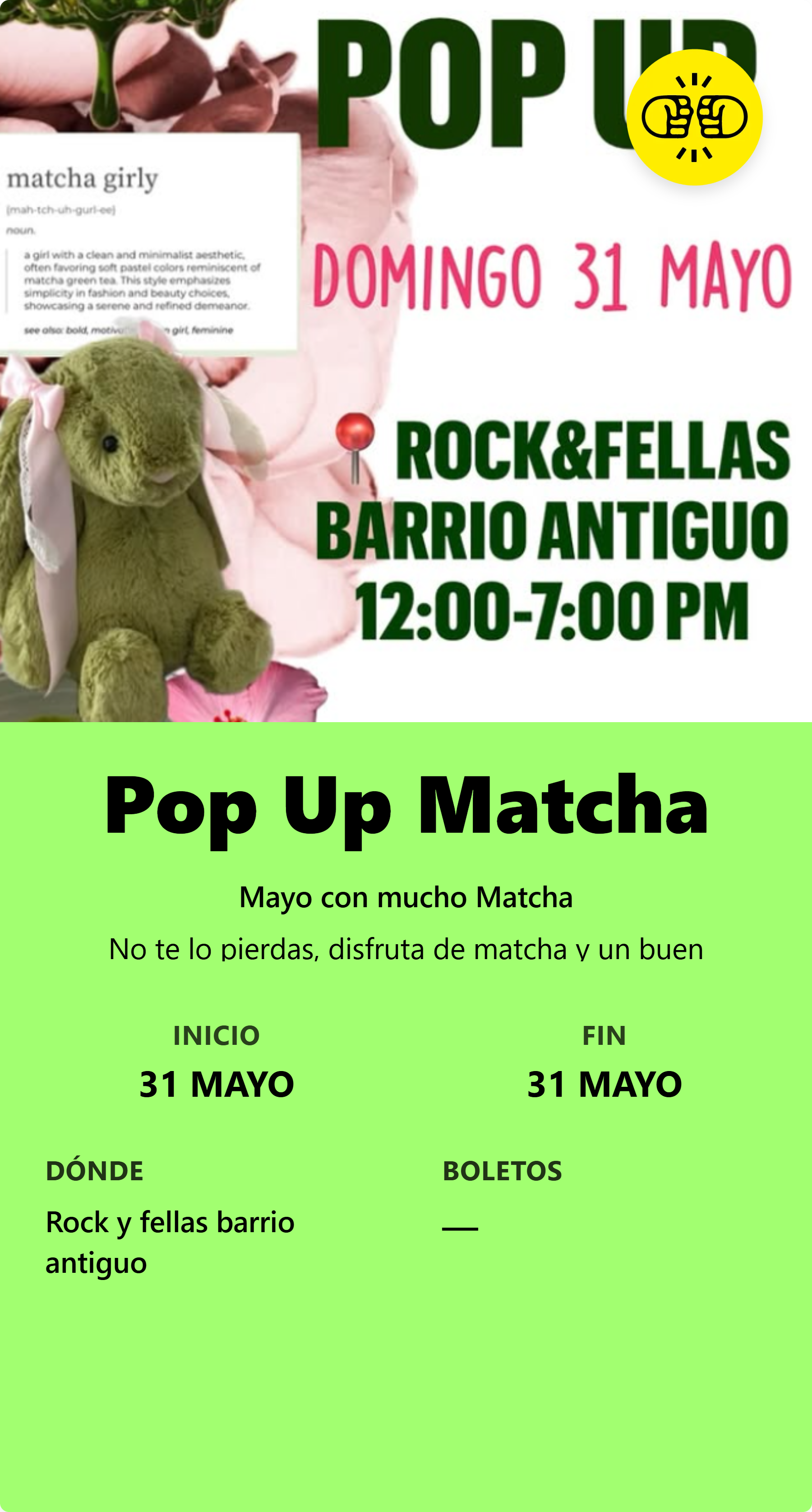 Pop Up Matcha