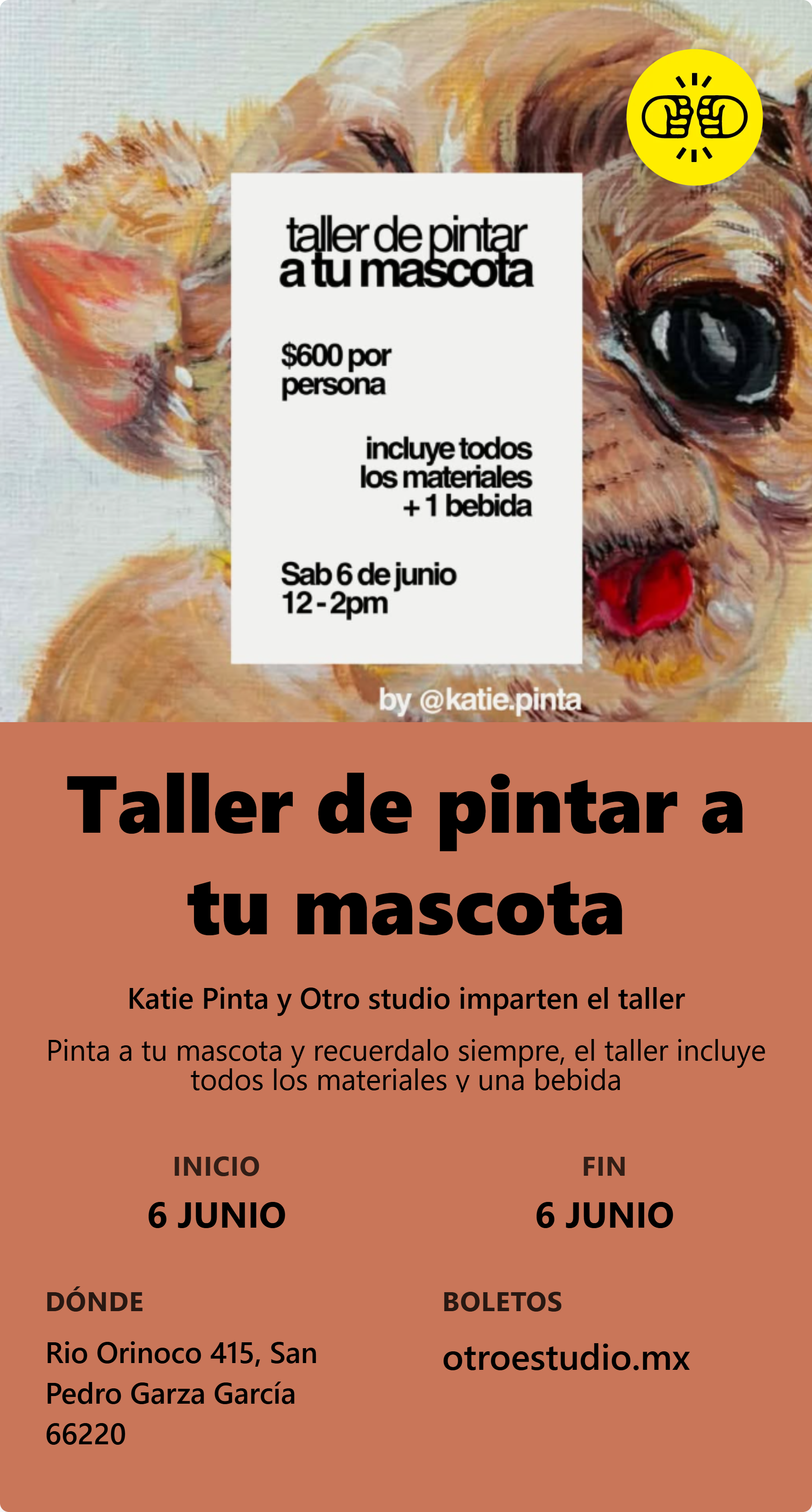 Taller de pintar a tu mascota