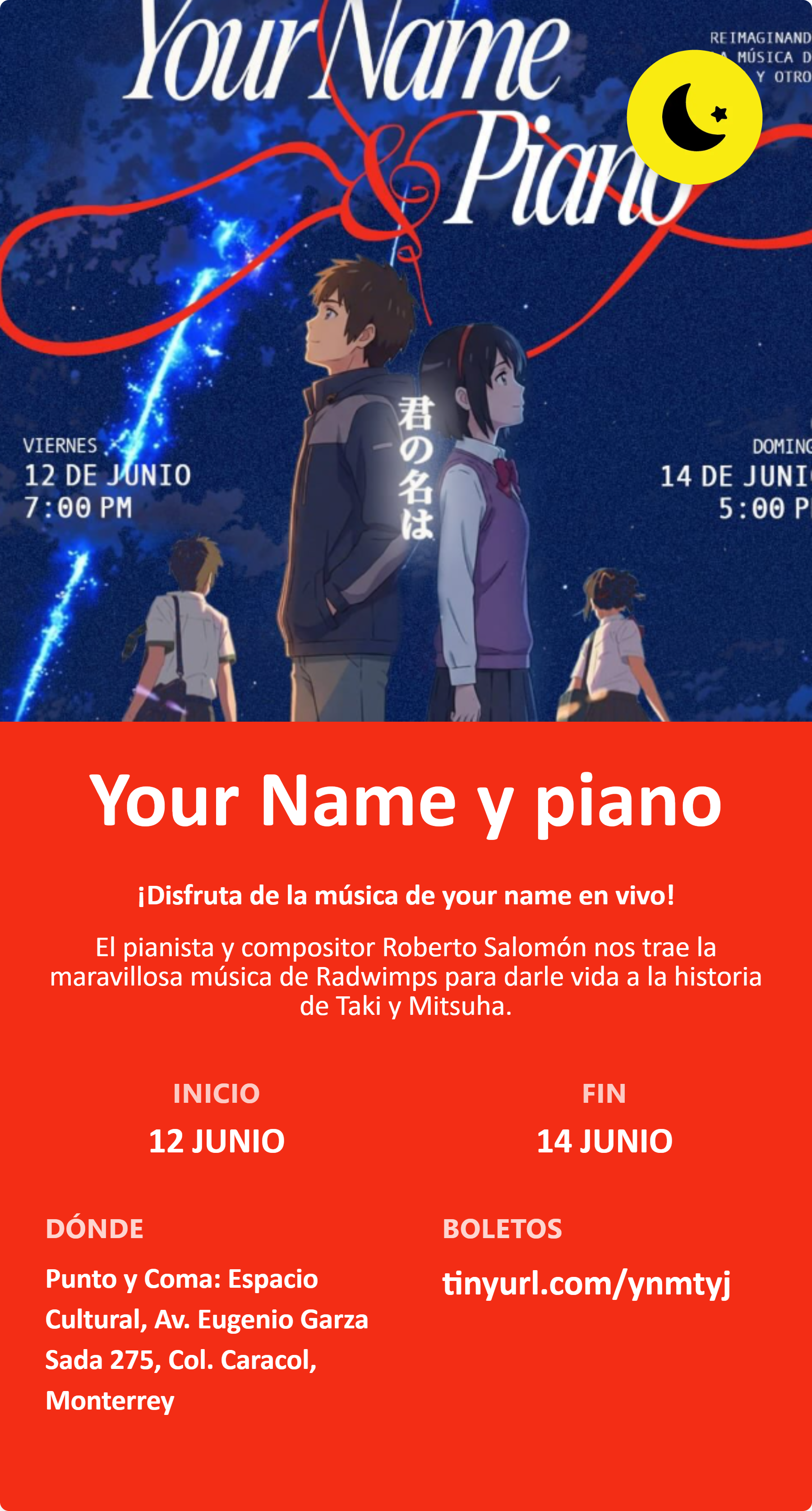 Your Name y piano
