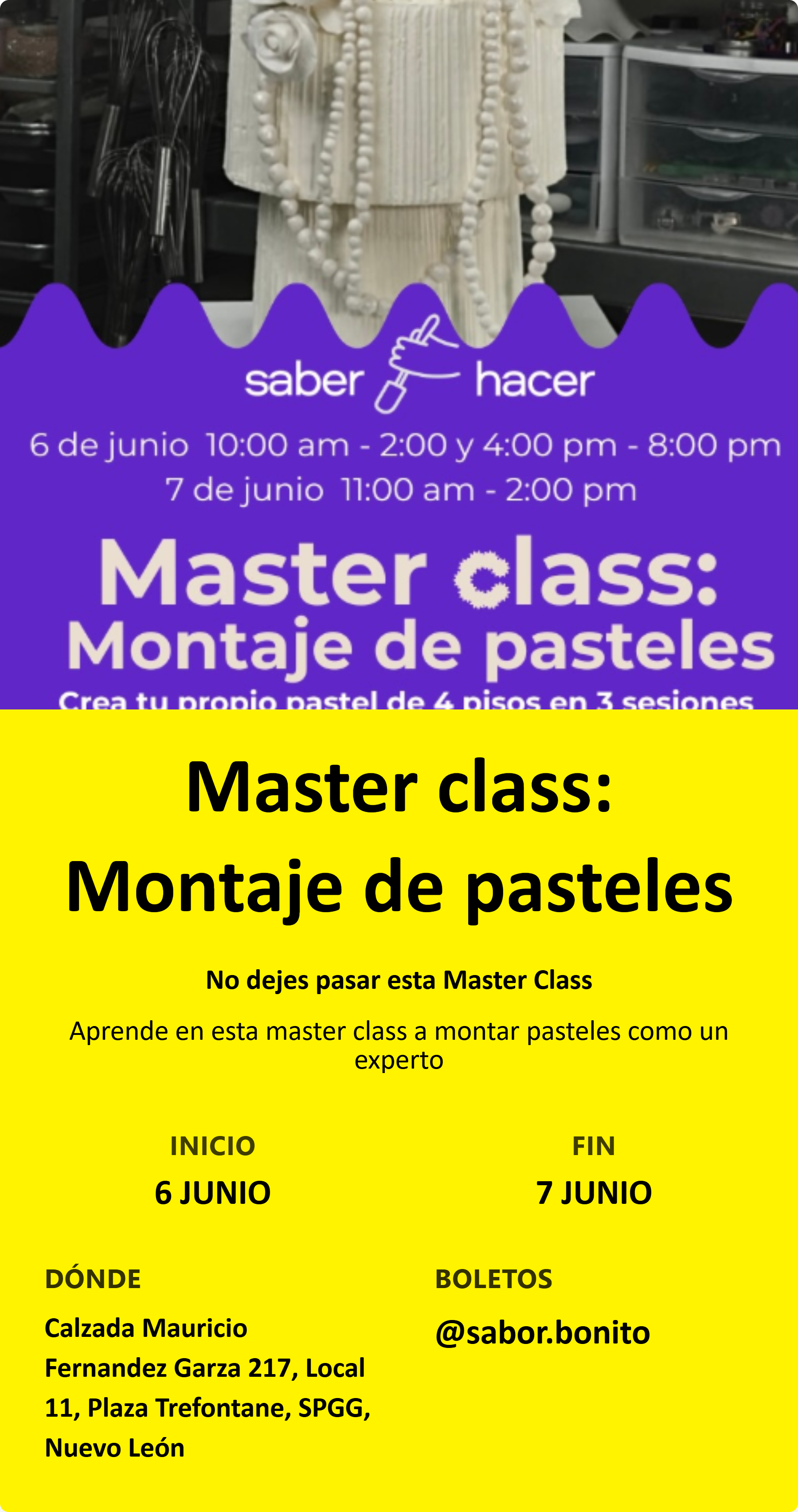 Master class: Montaje de pasteles