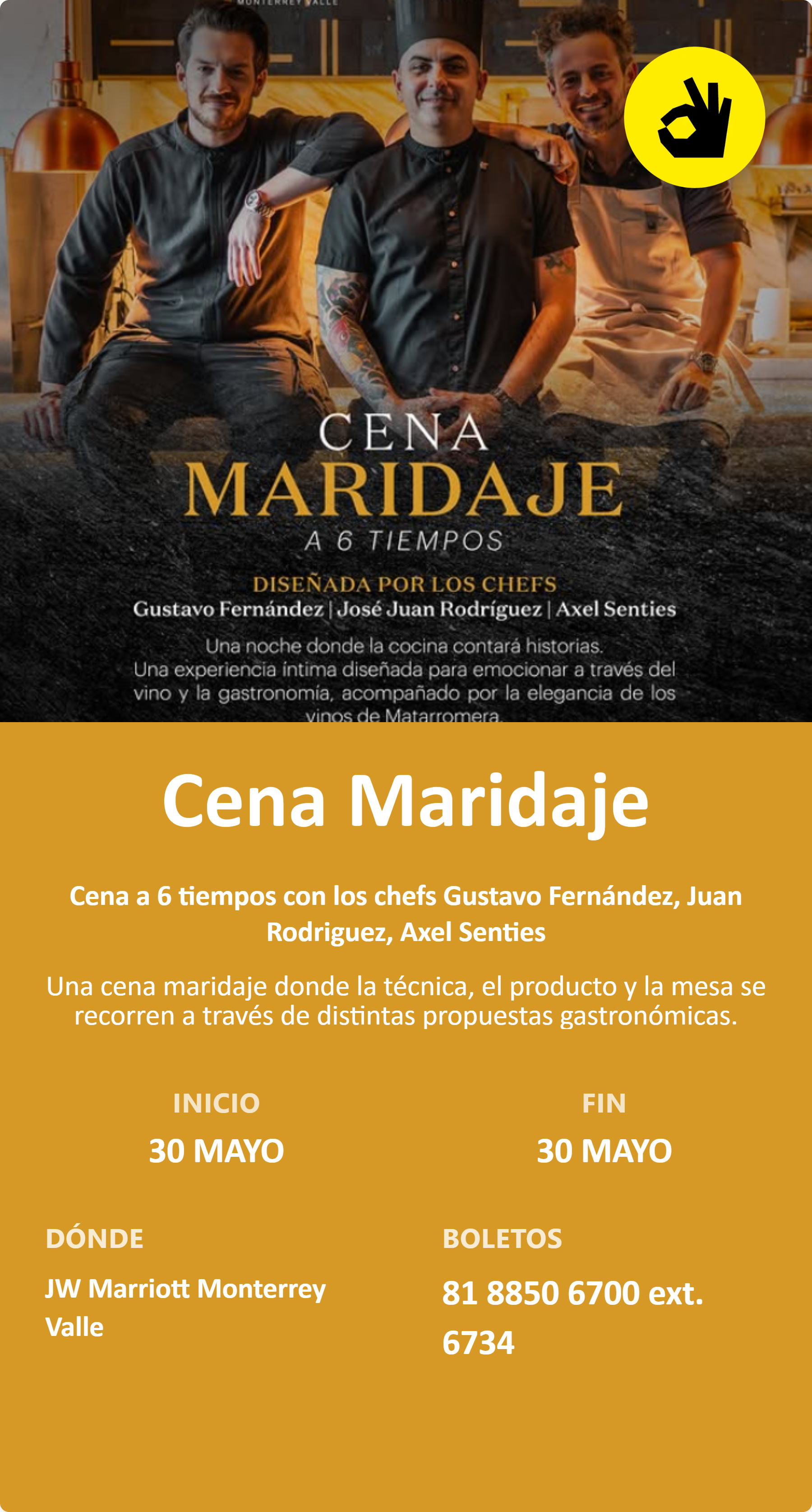 Cena Maridaje