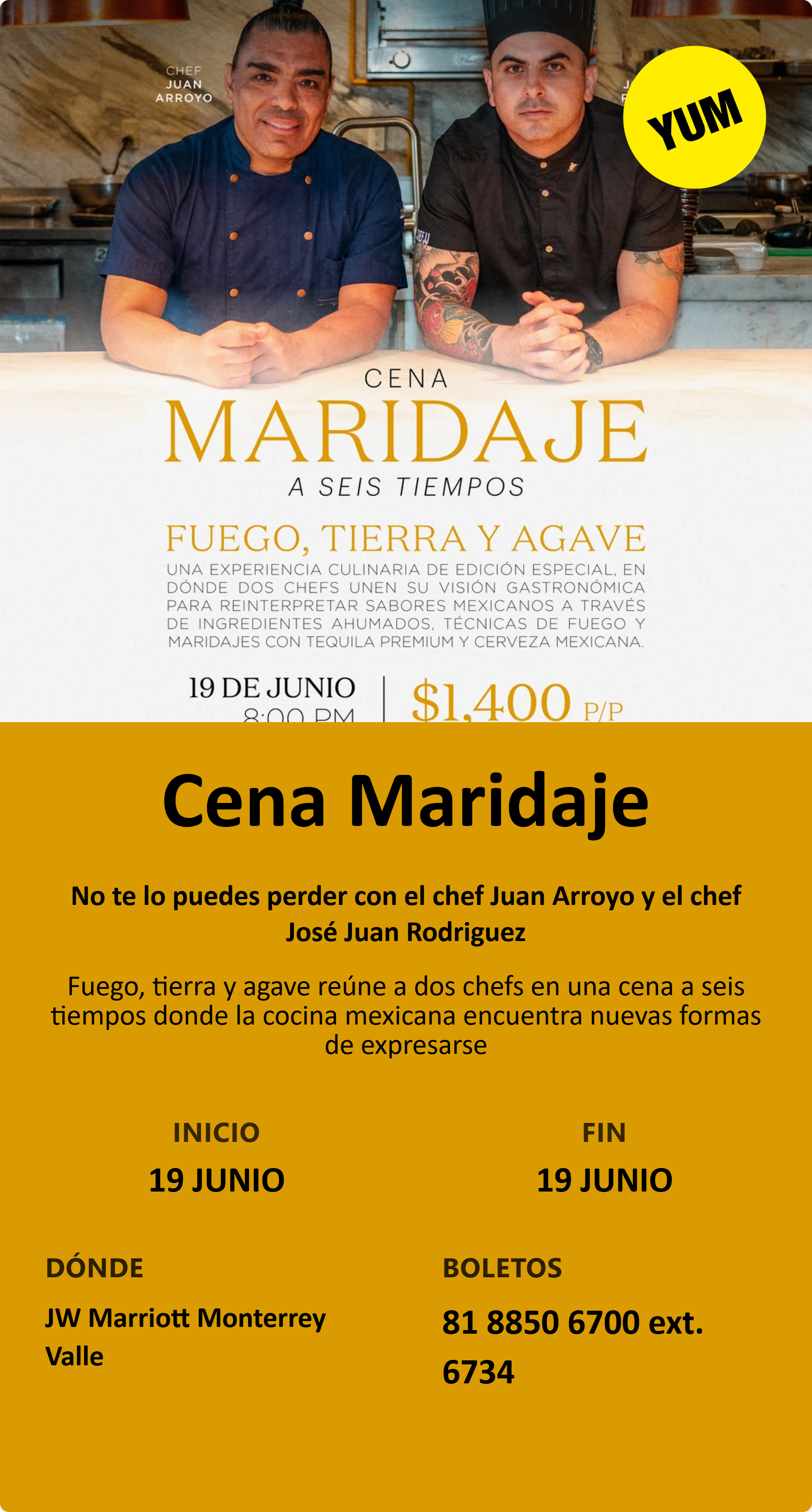 Cena Maridaje