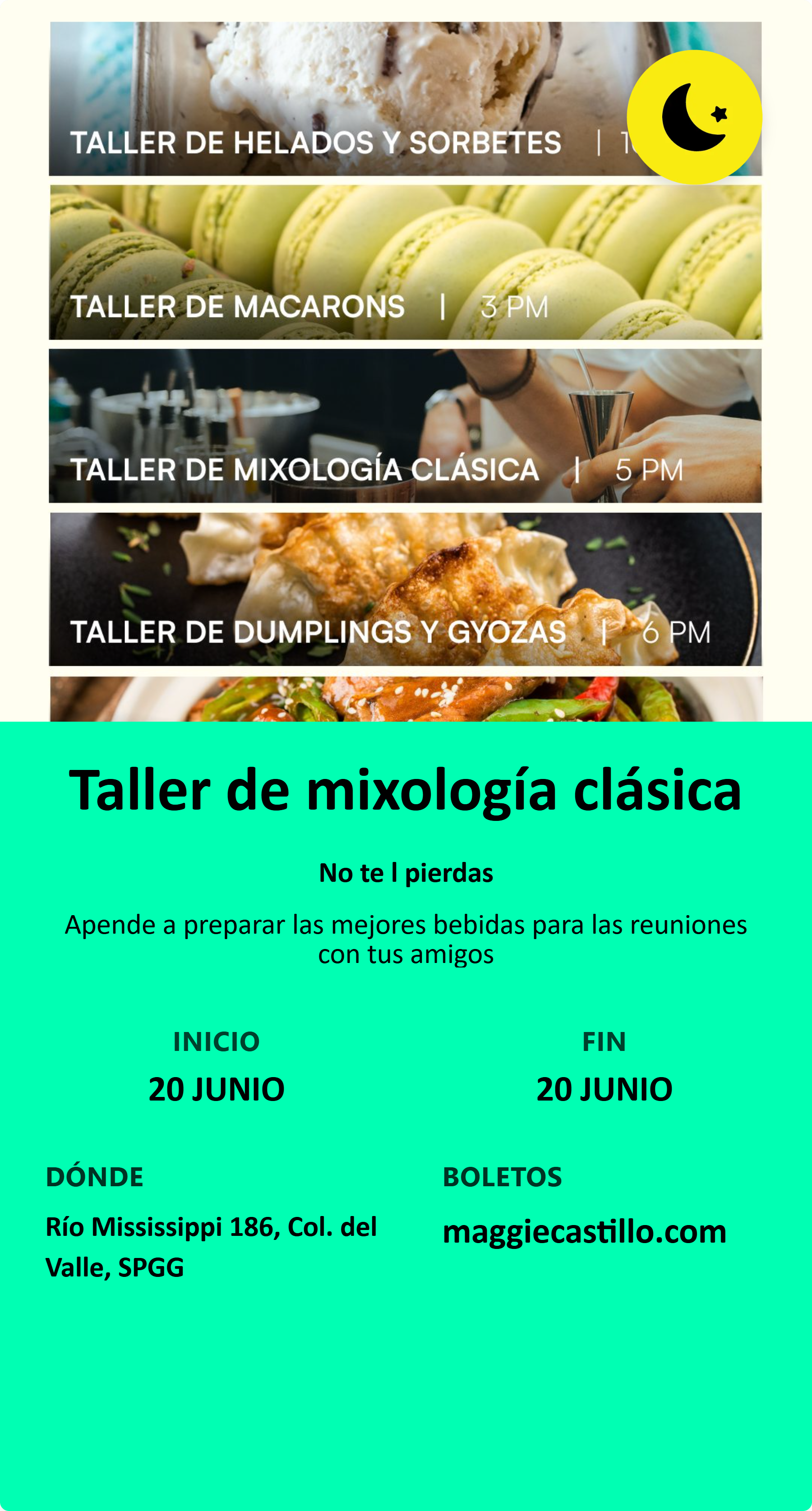 Taller de mixología clásica