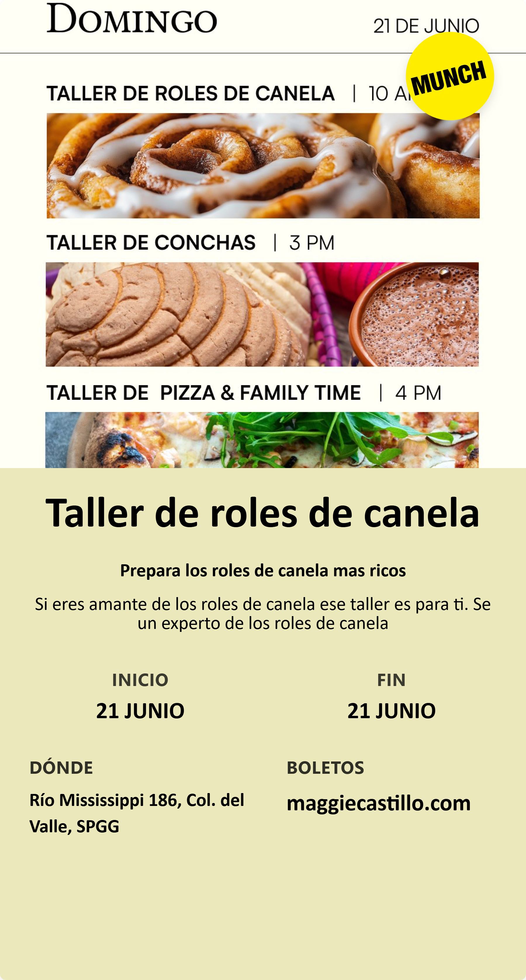 Taller de roles de canela