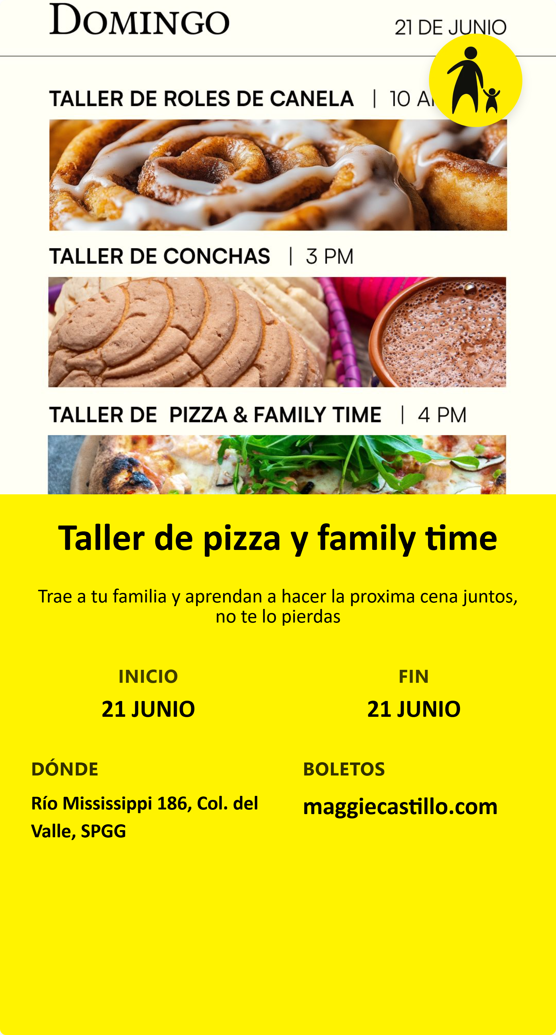 Taller de pizza y family time
