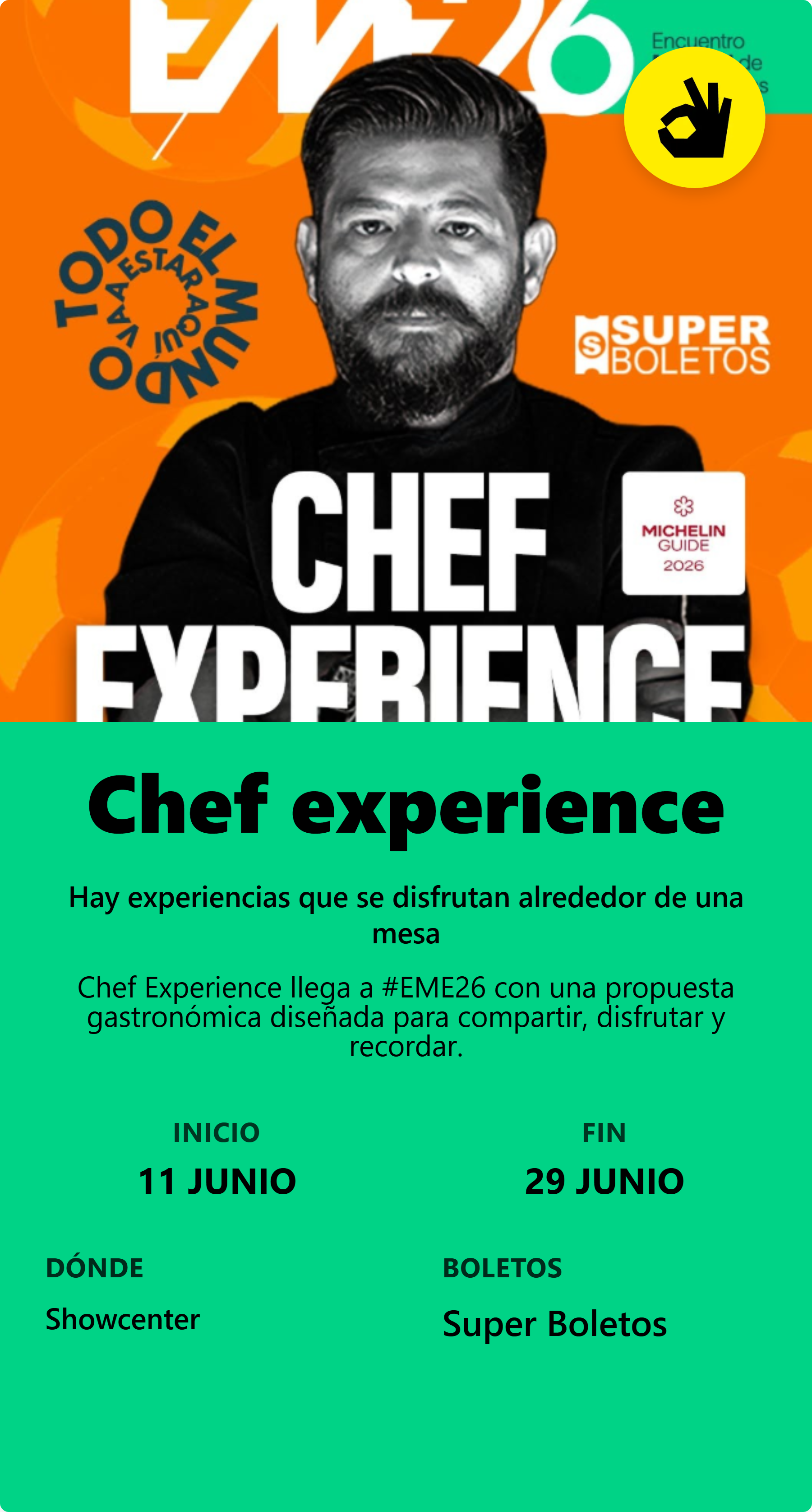Chef experience