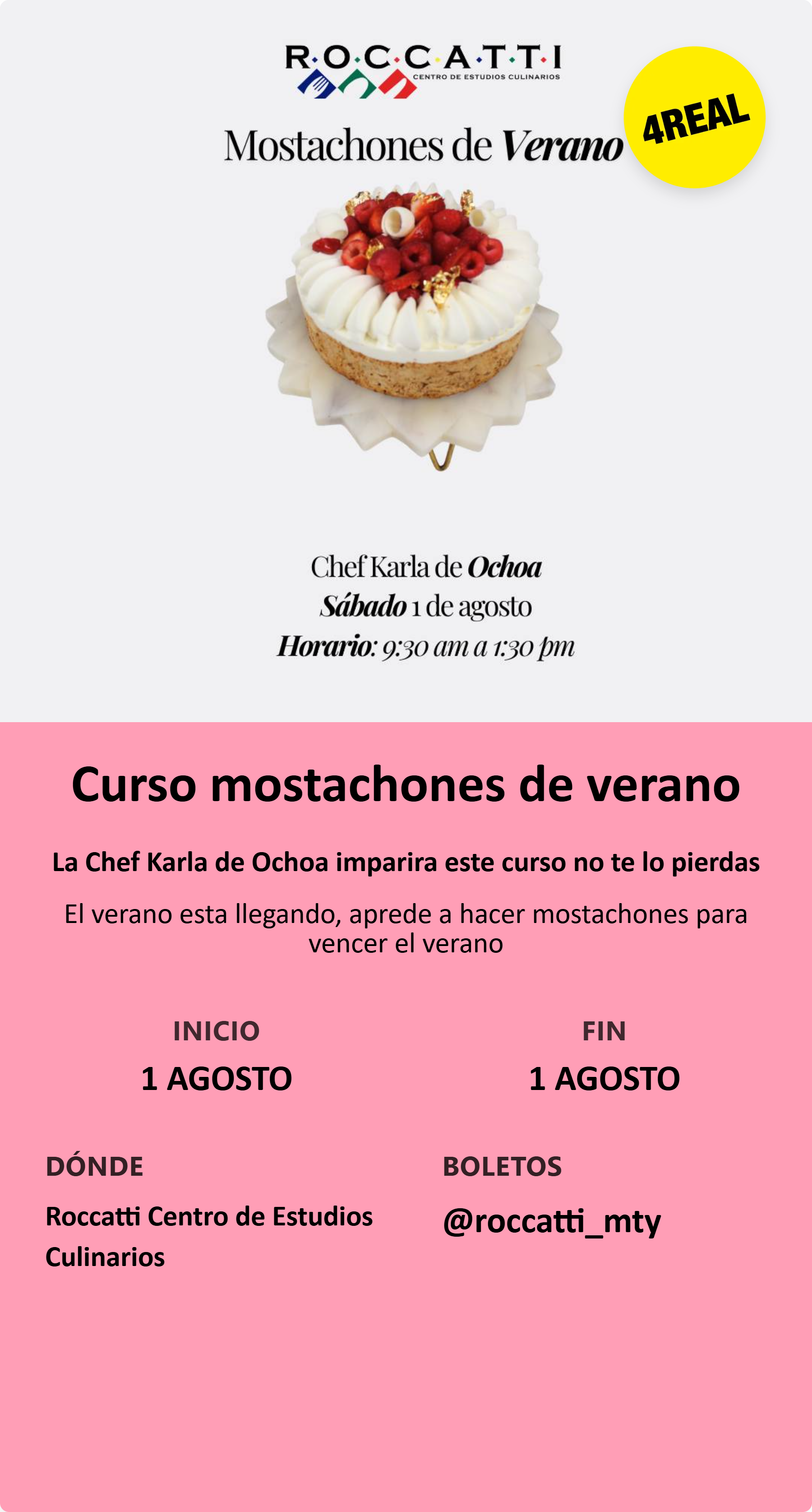 Curso mostachones de verano
