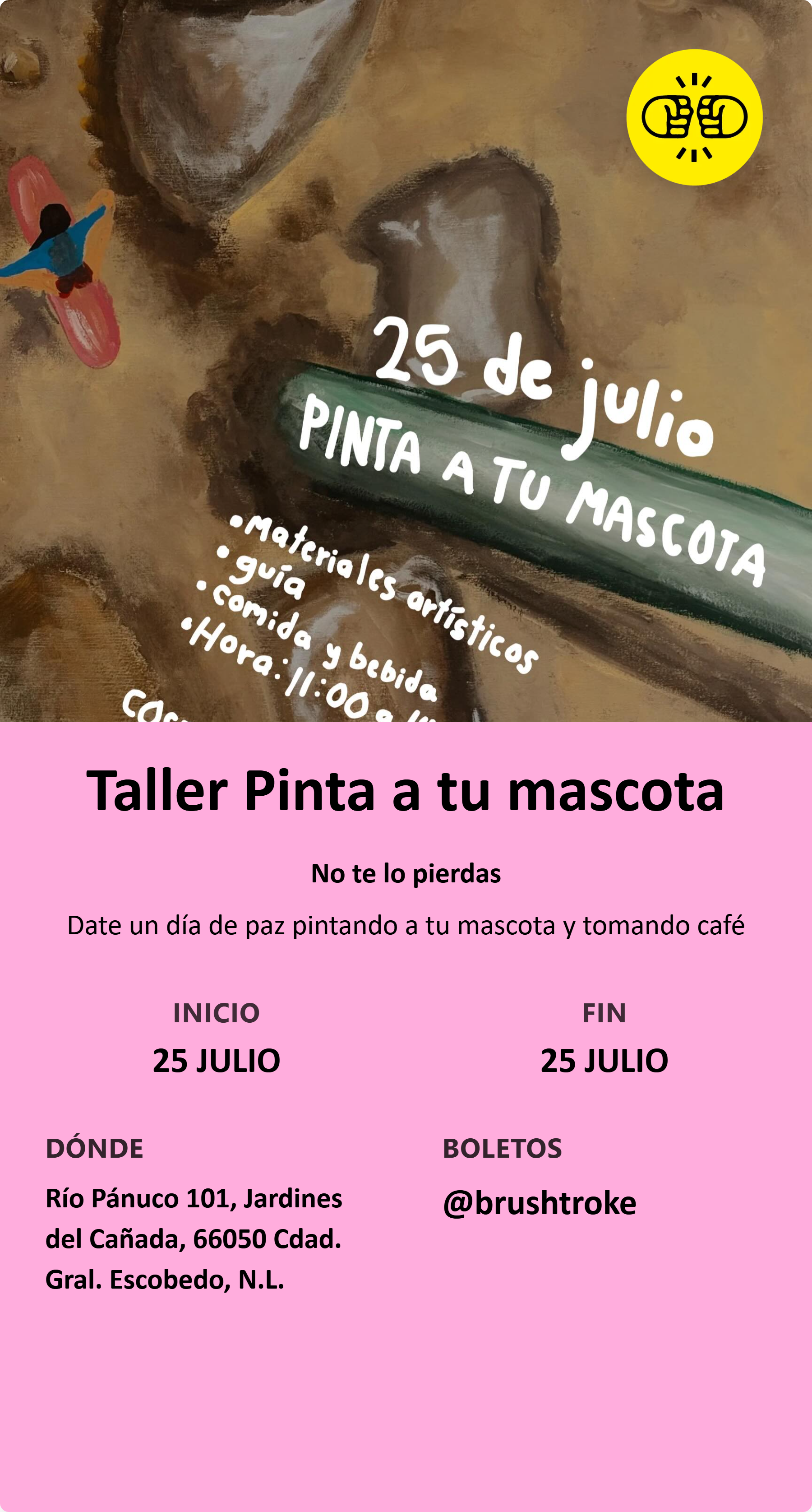 Taller Pinta a tu mascota 