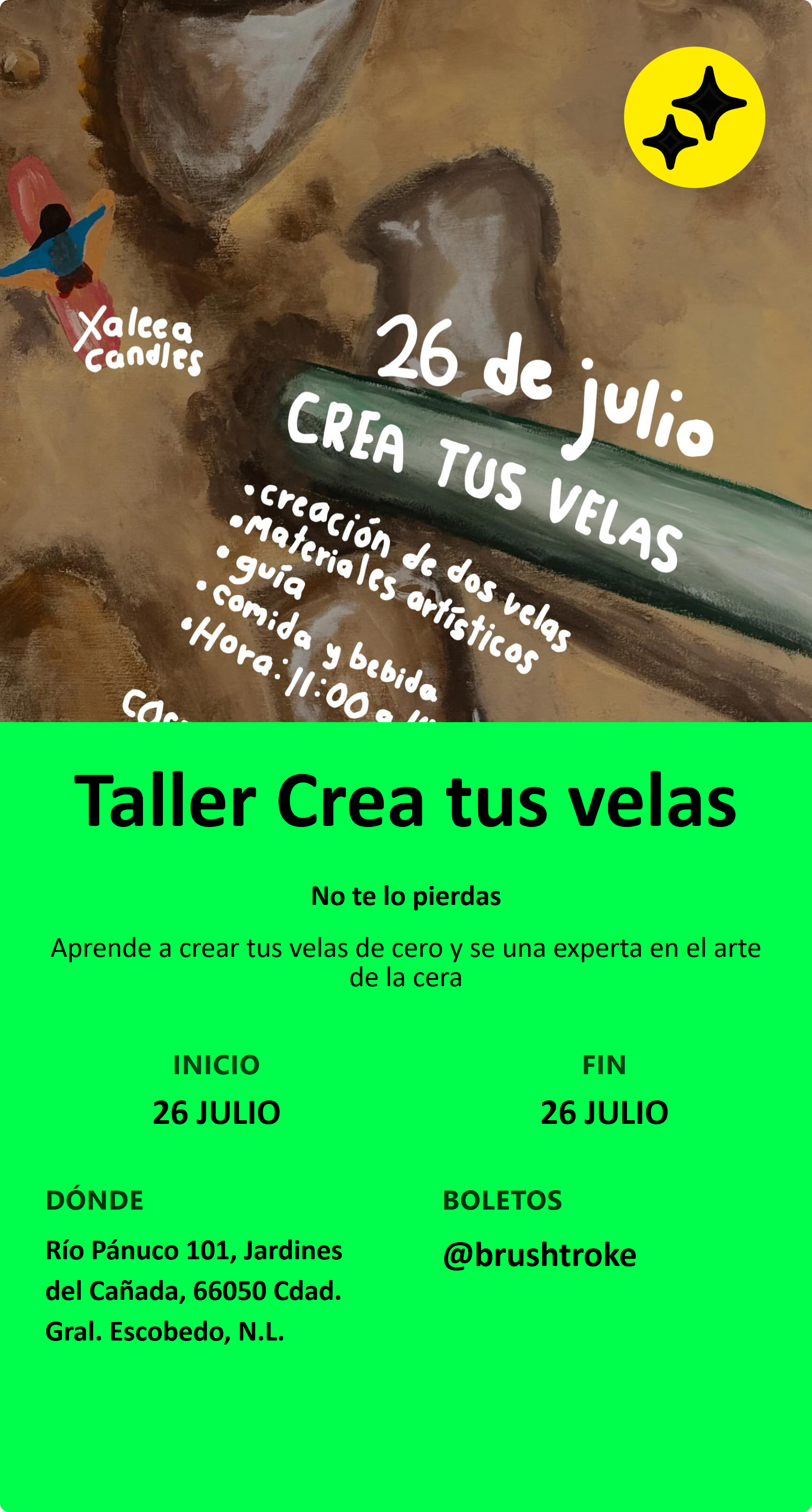 Taller Crea tus velas
