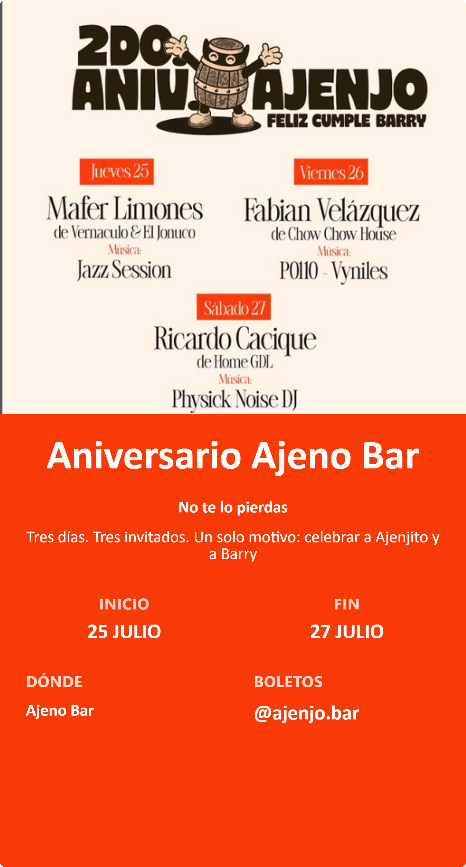 Aniversario Ajeno Bar