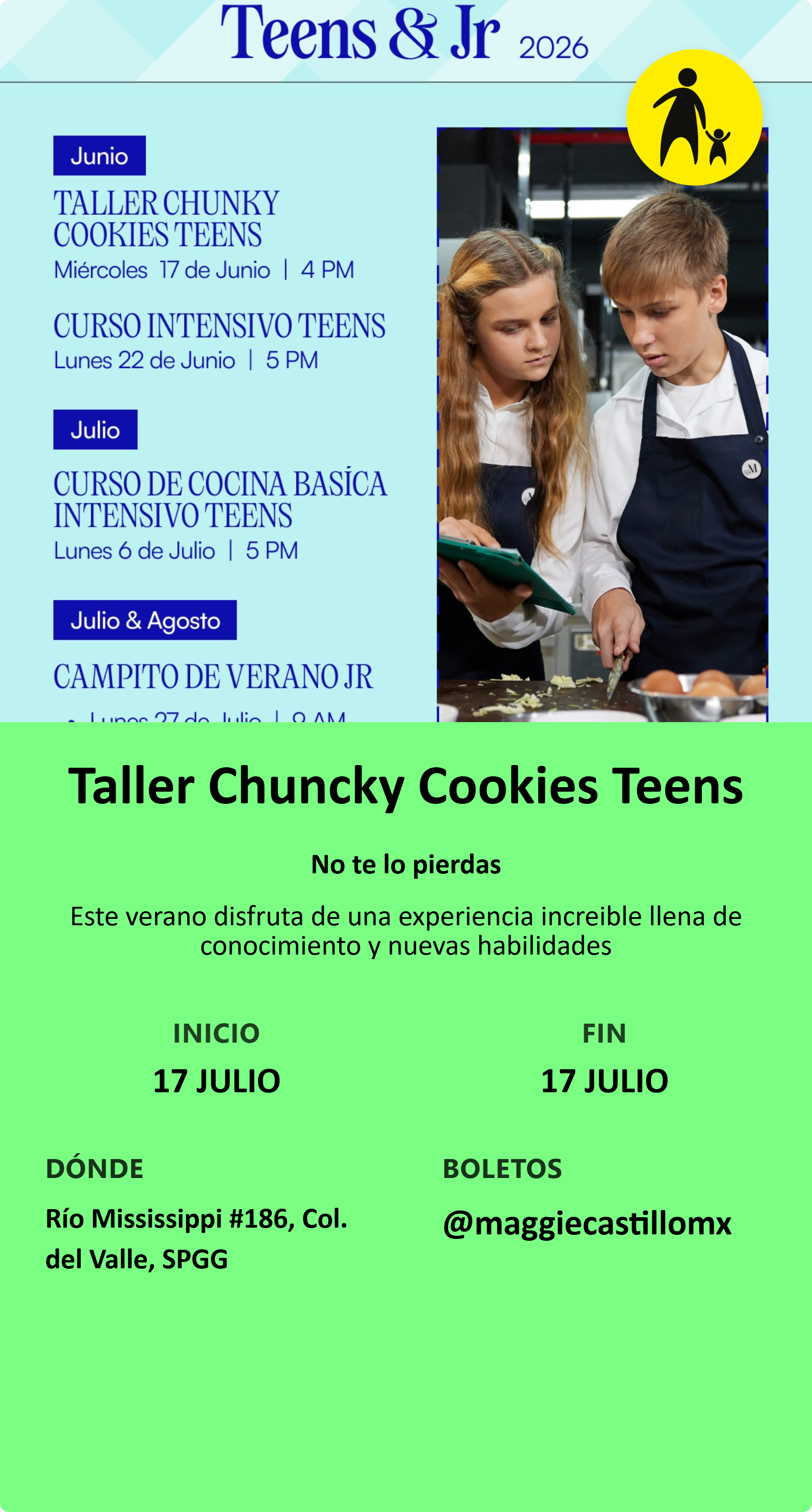 Taller Chuncky Cookies Teens