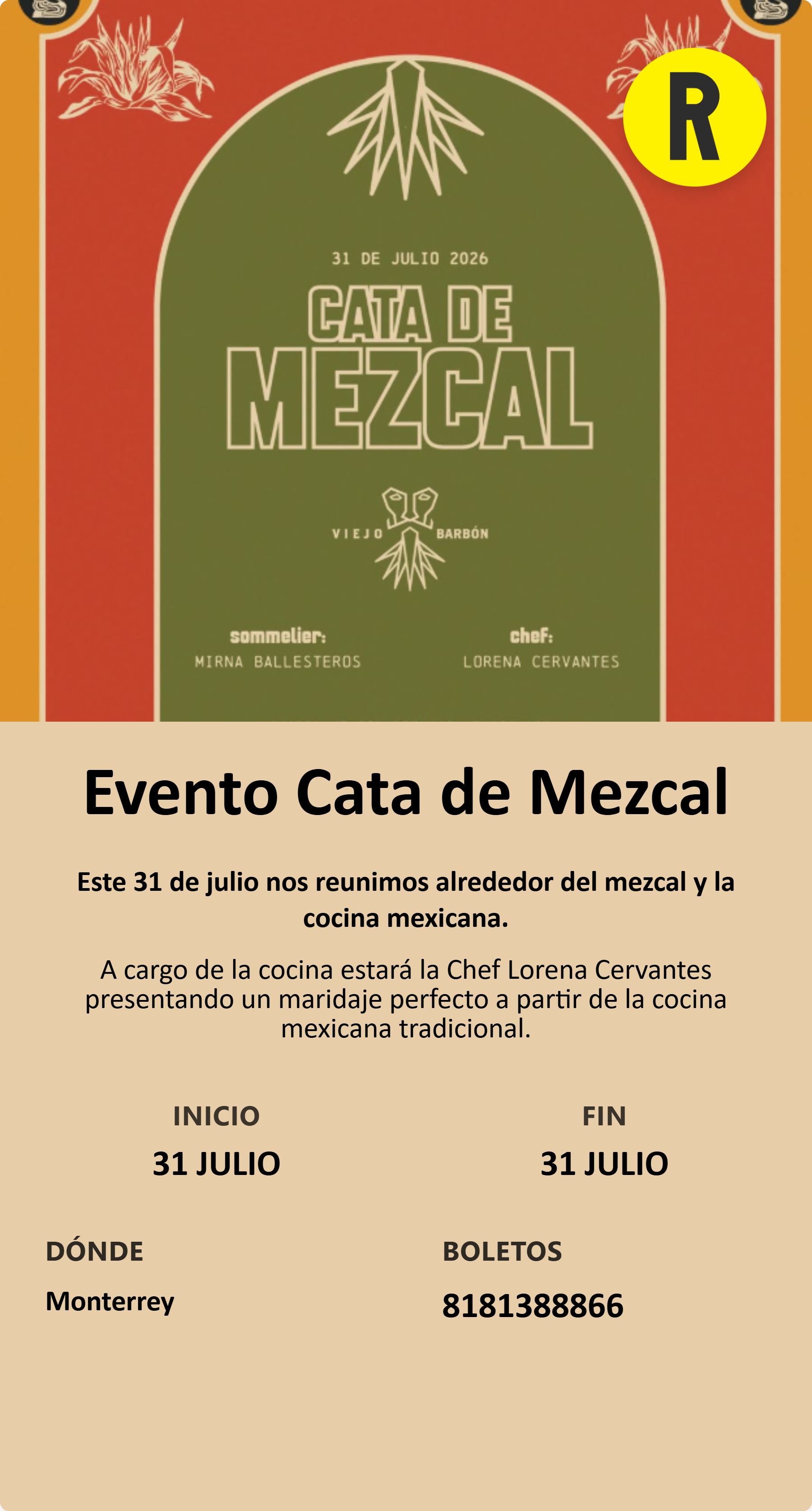 Evento Cata de Mezcal