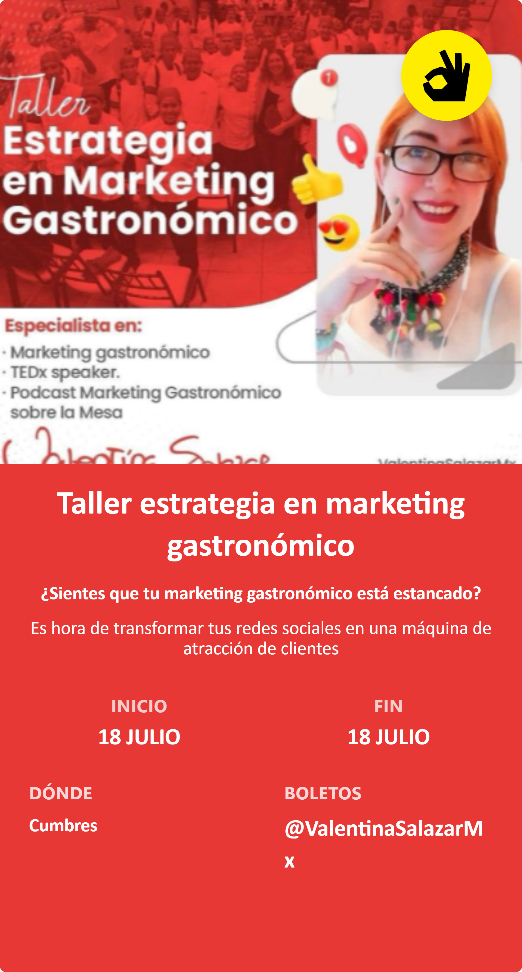 Taller estrategia en marketing gastronómico
