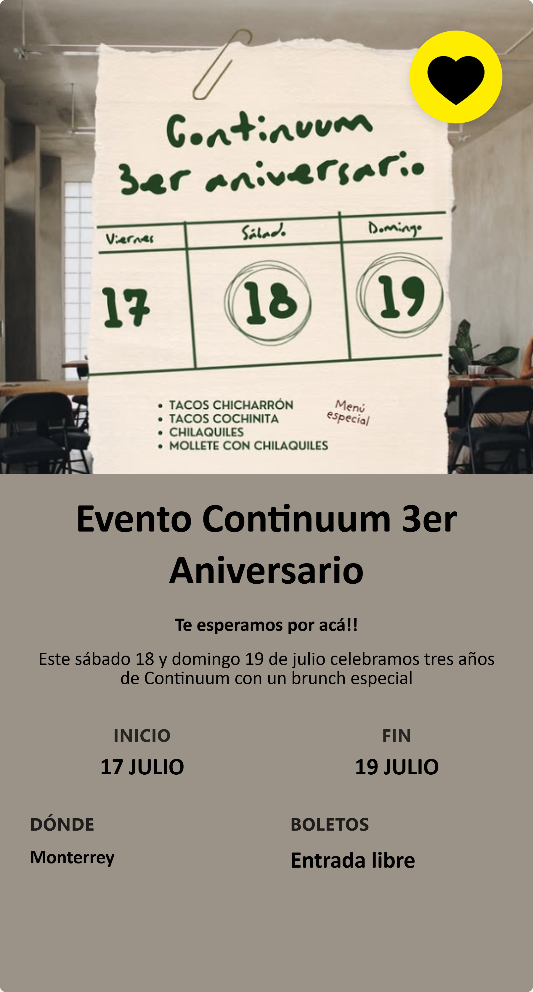 Evento Continuum 3er Aniversario
