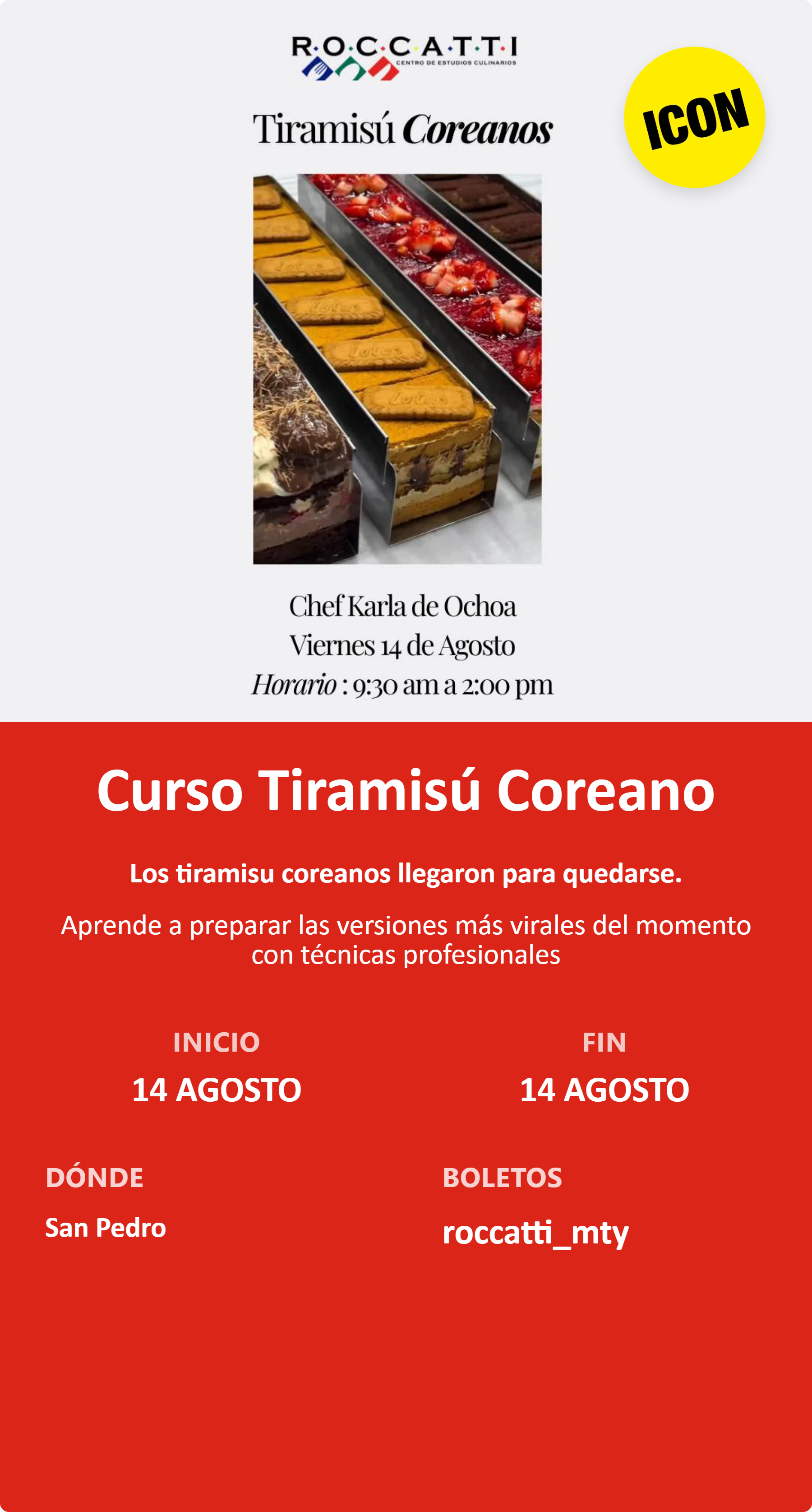 Curso Tiramisú Coreano