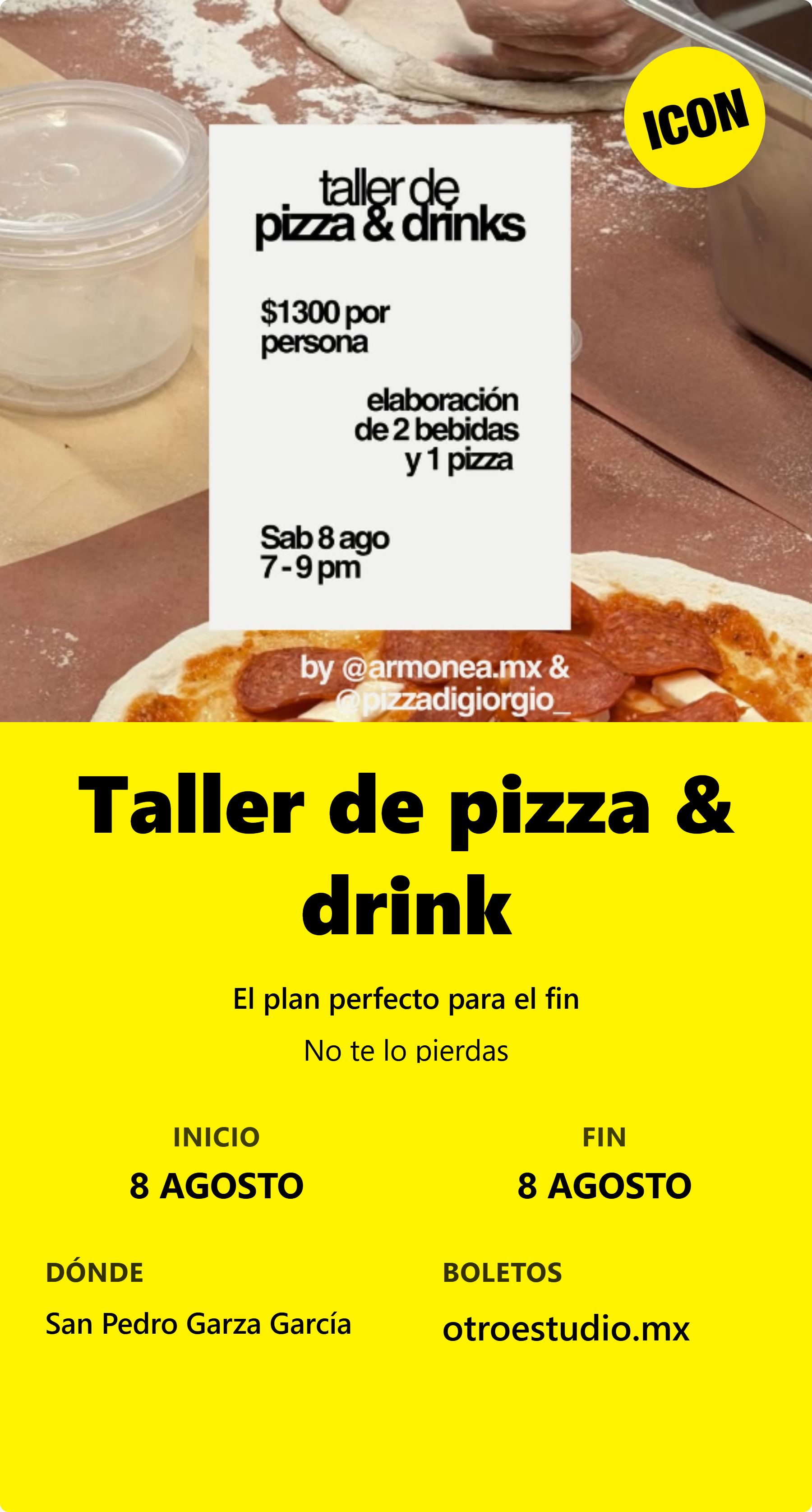 Taller de pizza & drink