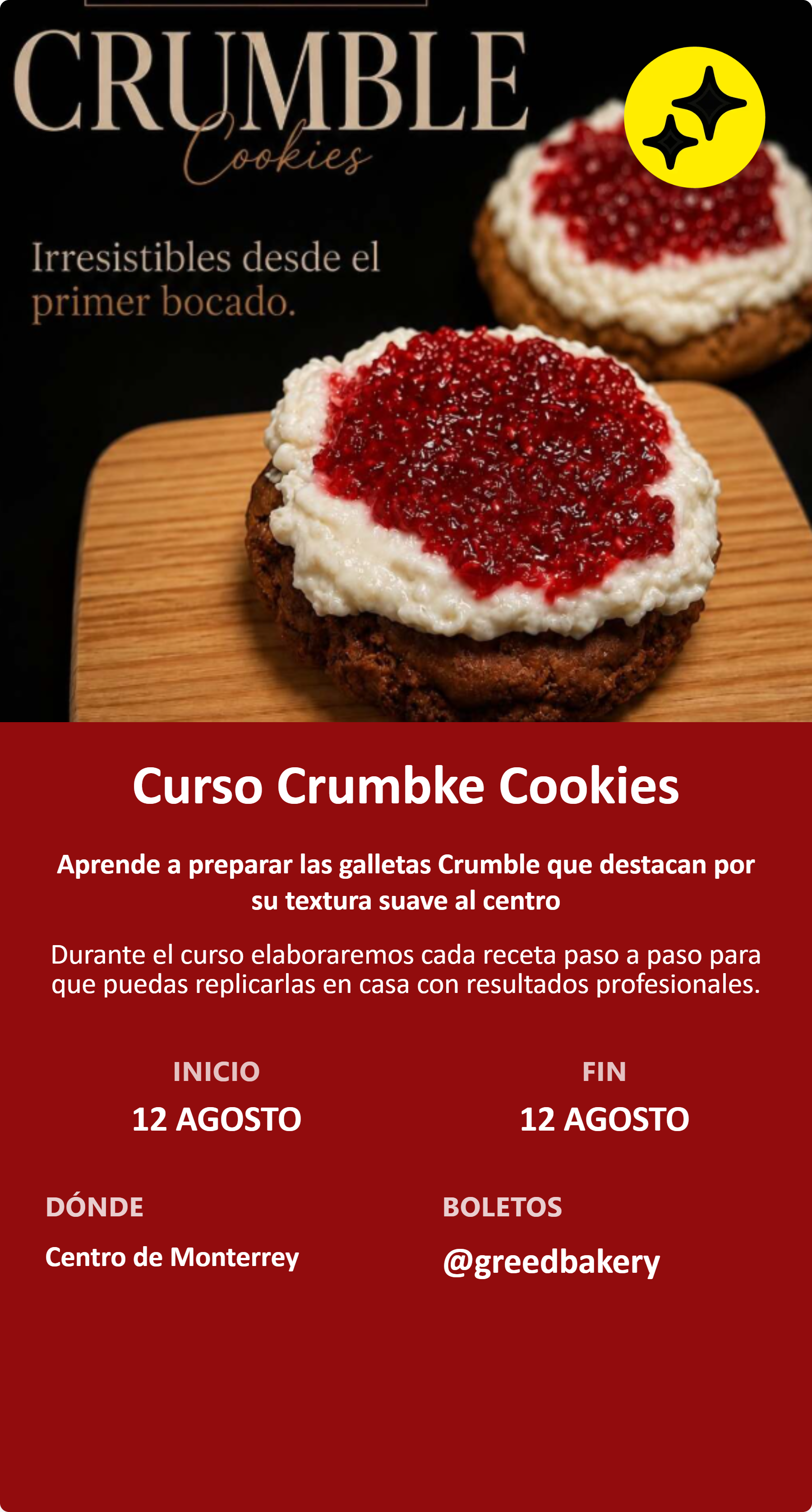 Curso Crumbke Cookies
