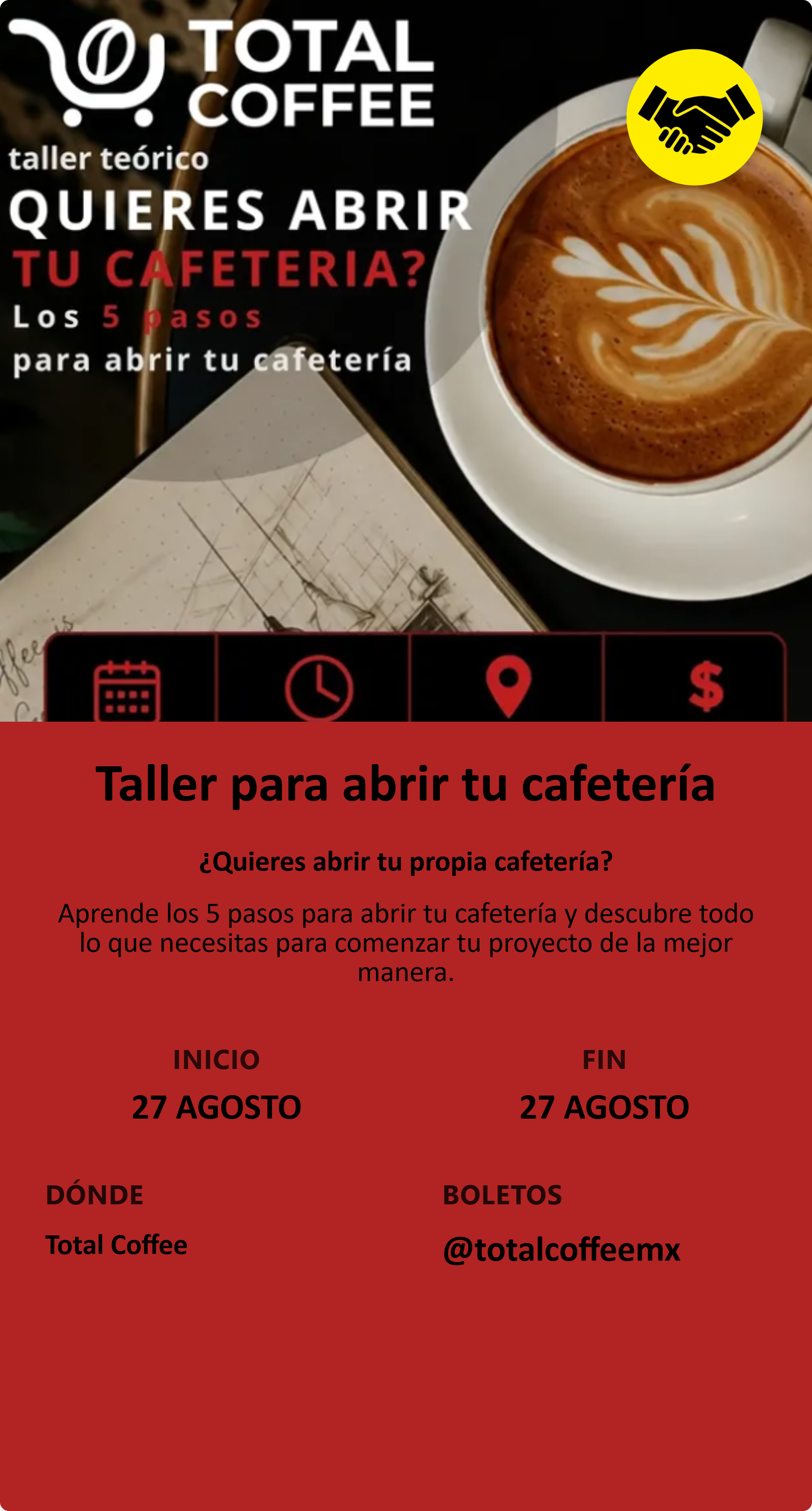 Taller para abrir tu cafetería