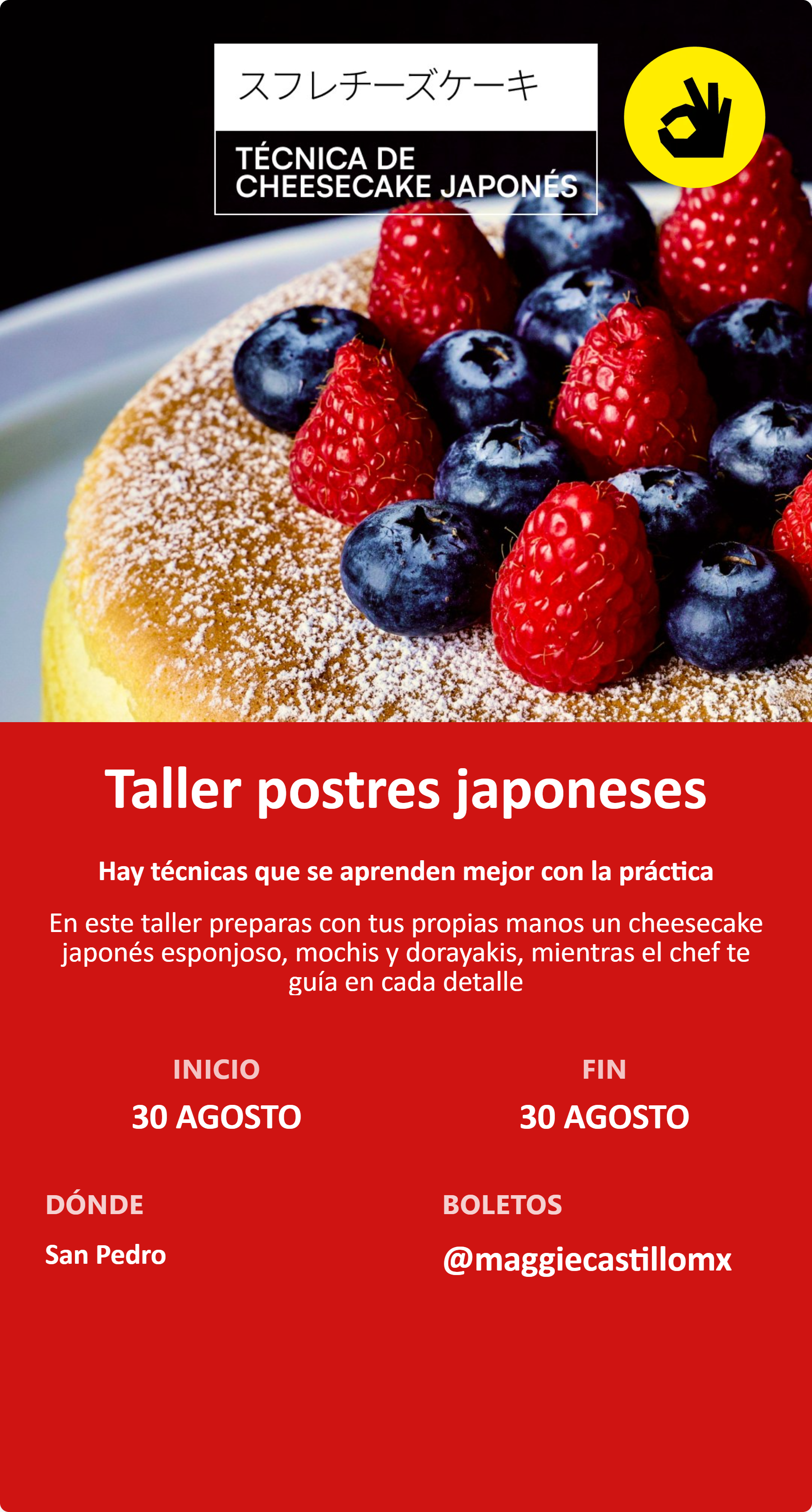 Taller postres japoneses