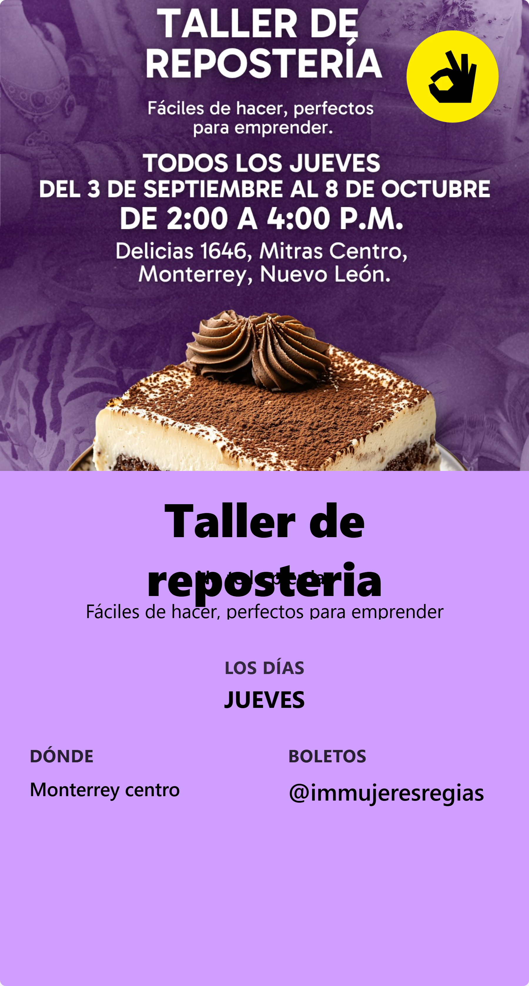 Taller de reposteria