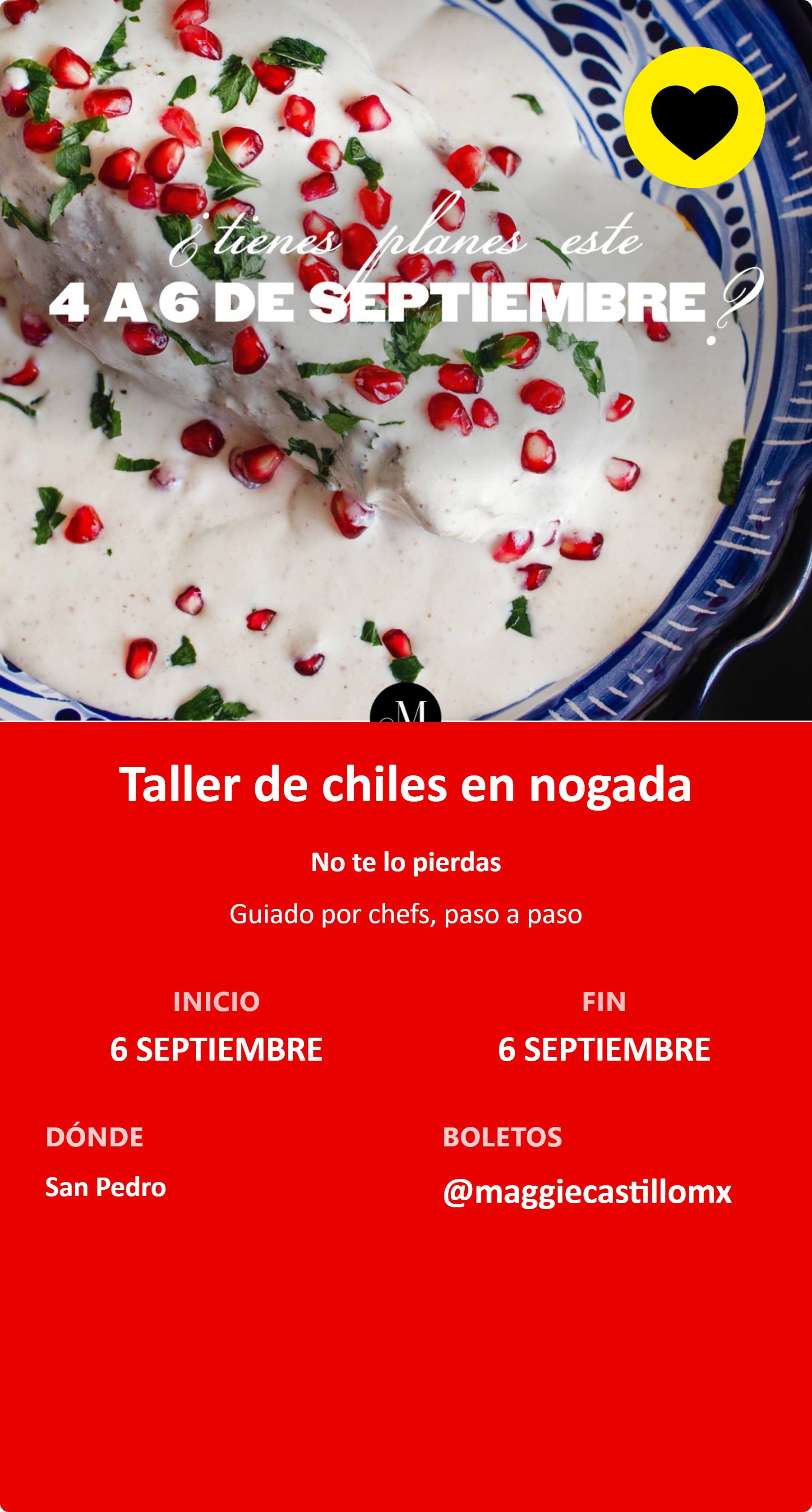 Taller de chiles en nogada