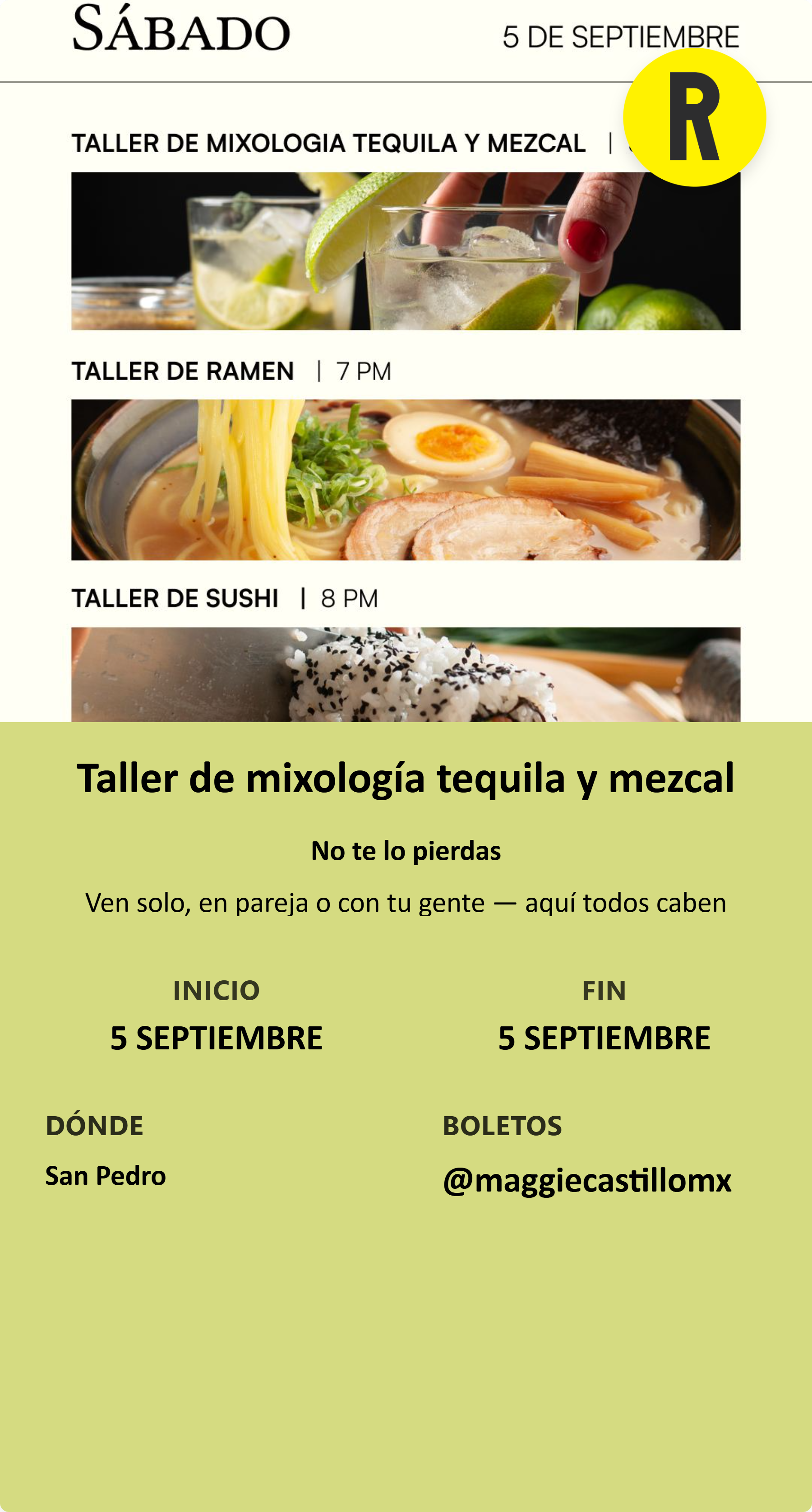 Taller de mixología tequila y mezcal