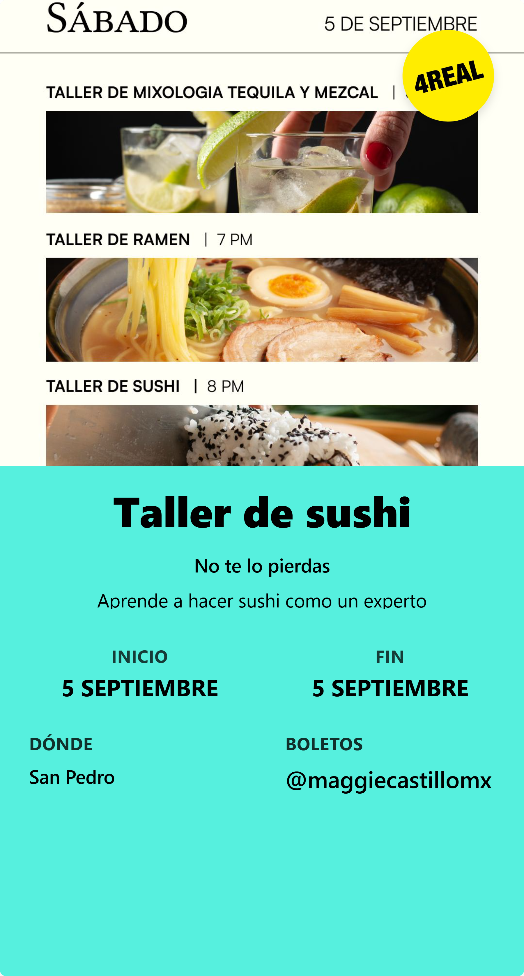 Taller de sushi