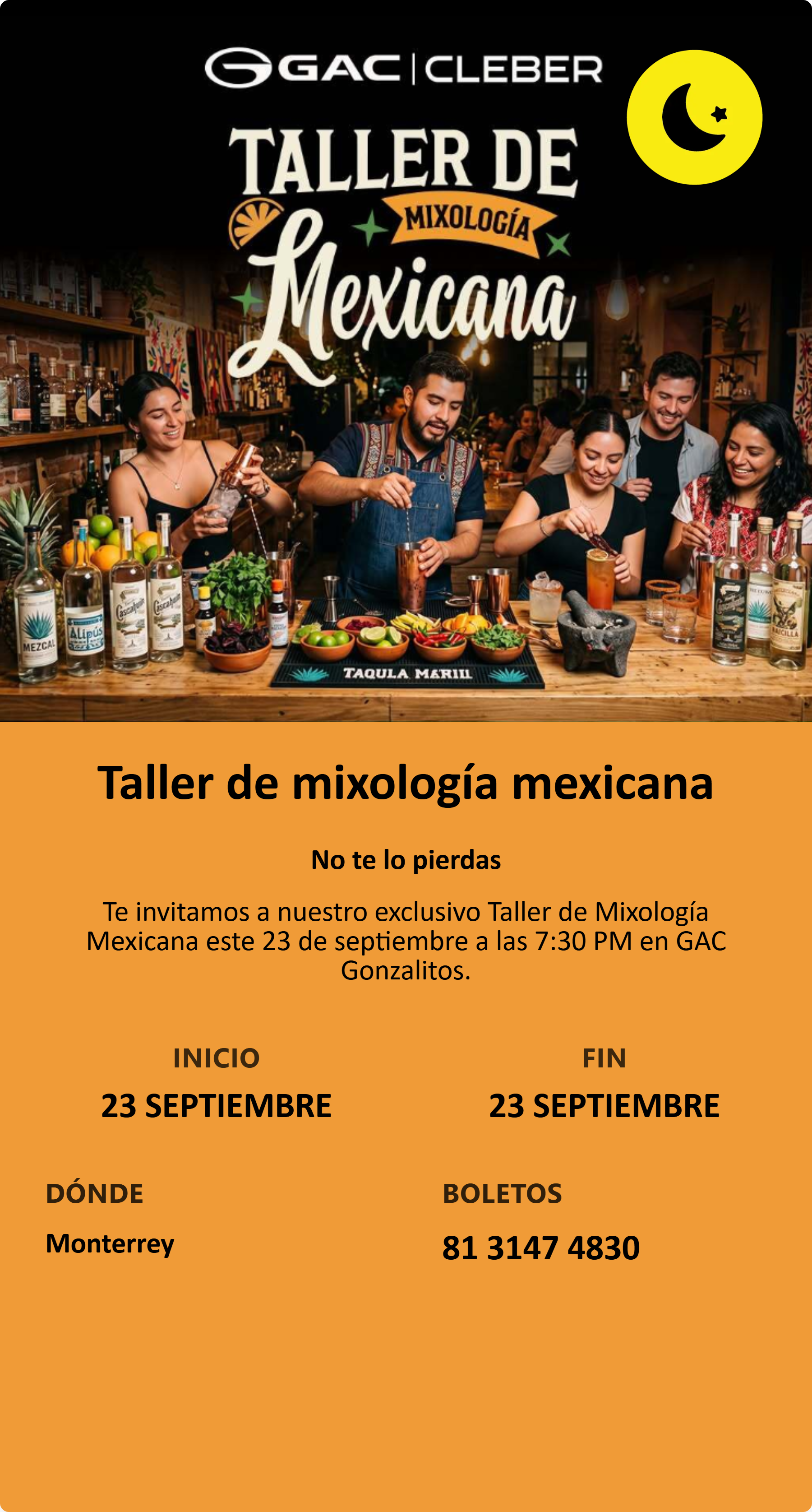 Taller de mixología mexicana