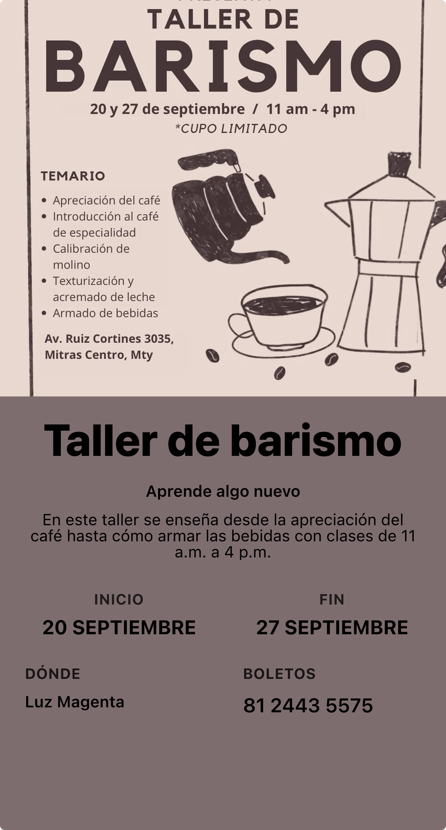 Taller de barismo