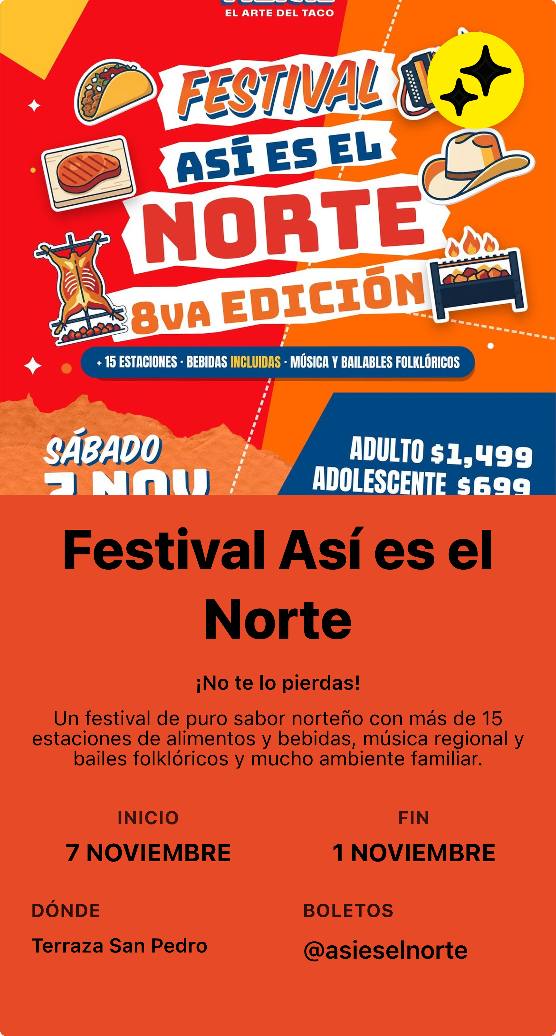 Festival Así es el Norte — Gastronomía en Monterrey, Nuevo León