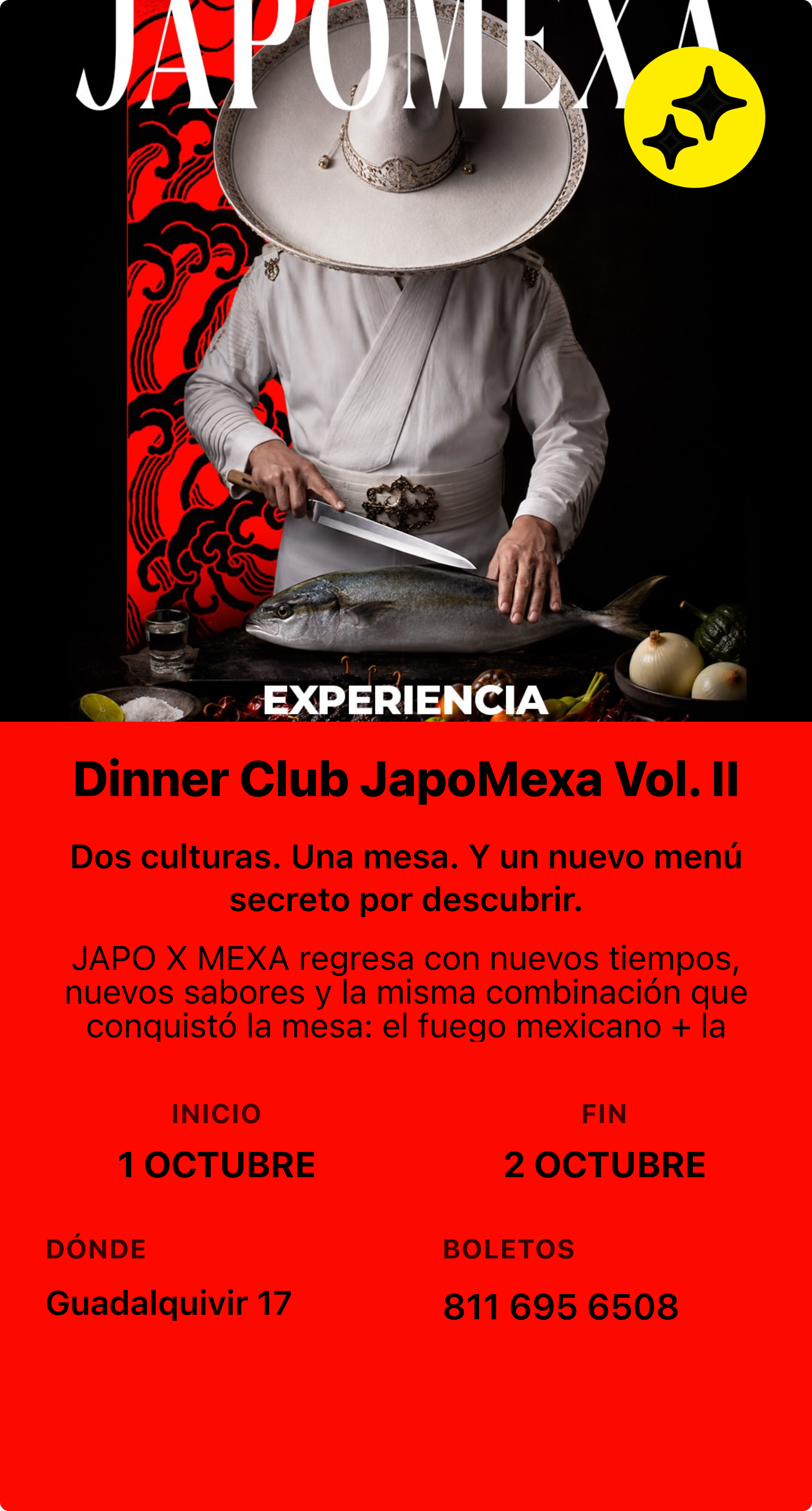 Dinner Club JapoMexa Vol. II — Gastronomía en Monterrey, Nuevo León