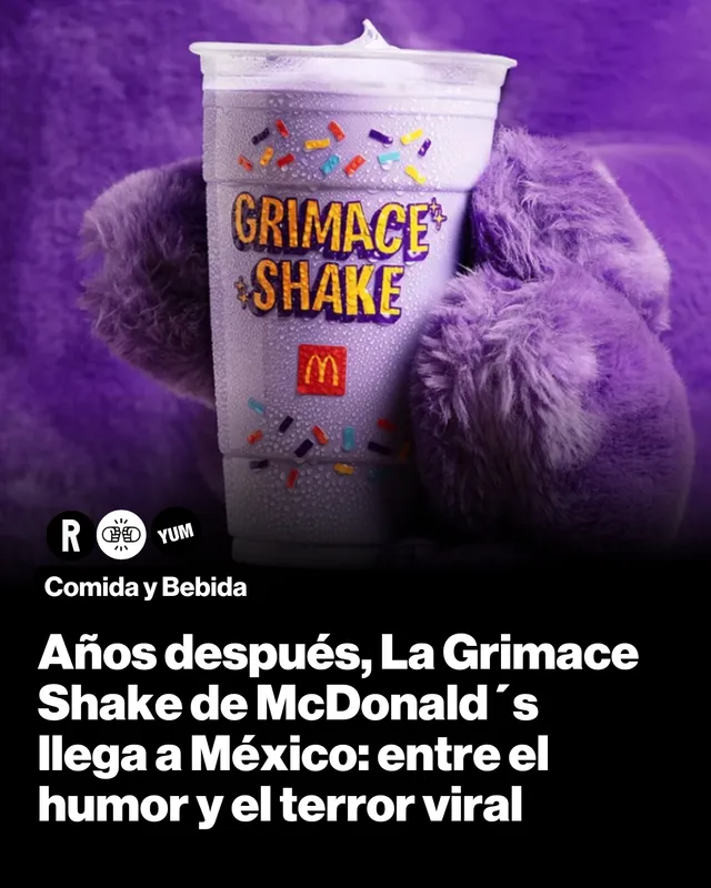 Años después, La Grimace Shake  de McDonald´s llega a México: entre el humor y el terror viral
