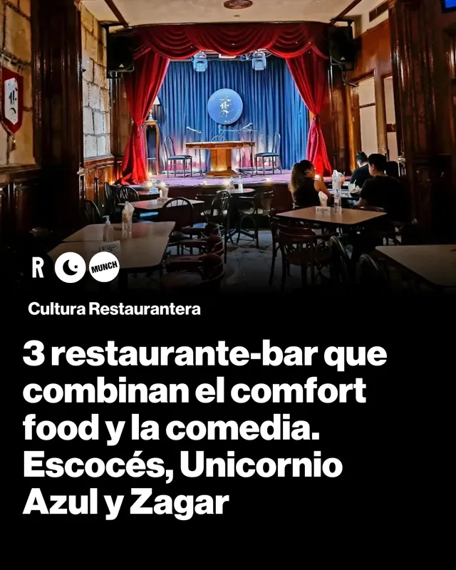 3 restaurante-bar que combinan el comfort food y la comedia. Escocés, Unicornio Azul y Zagar