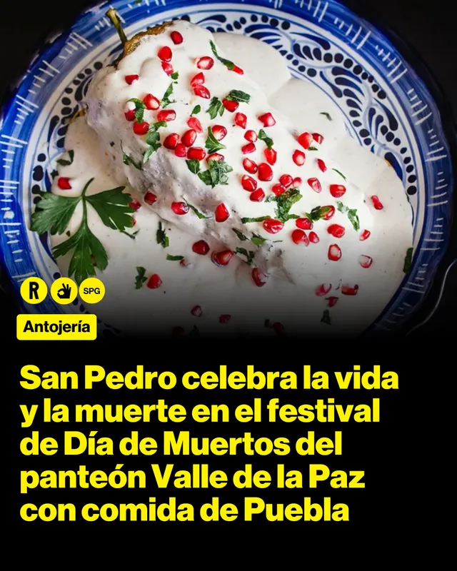 San Pedro celebra la vida y la muerte en el festival de Día de Muertos del panteón Valle de la Paz con comida de Puebla