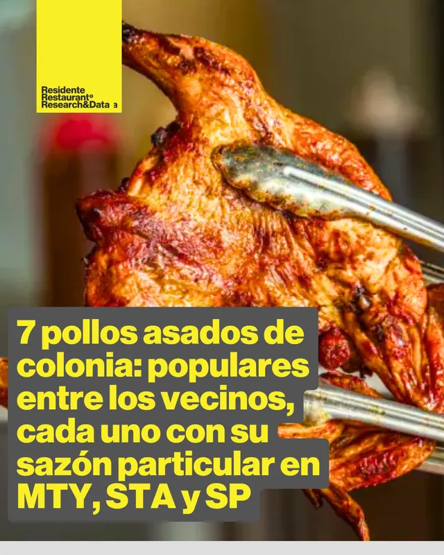 Infografía. 7 pollos asados de colonia: populares entre los vecinos, cada uno con su sazón particular en MTY, STA y SP