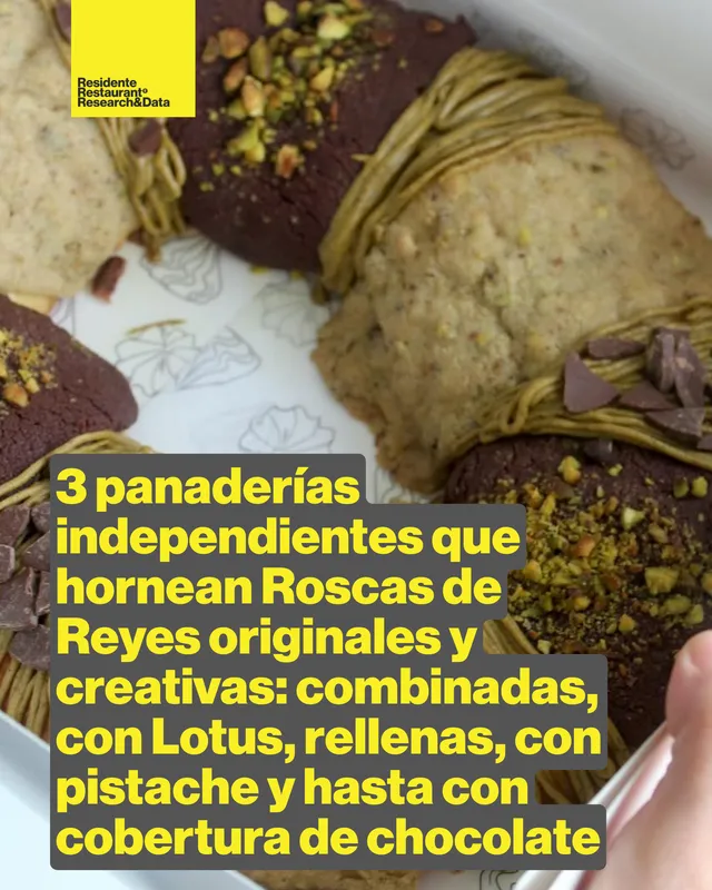 3 panaderías independientes que hornean Roscas de Reyes originales y creativas: combinadas, con Lotus, rellenas, con pistache y  hasta con cobertura de chocolate