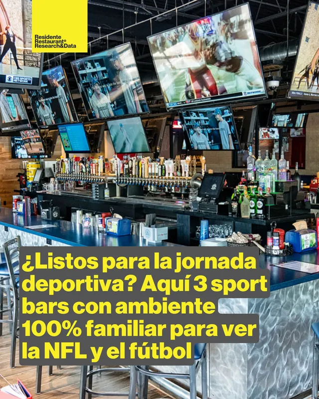 ¿Listos para la jornada deportiva? Aquí 3 sports bar con ambiente 100% familiar para ver la NFL y el fútbol: Strikers Sports Joint, Colton's y La Forta