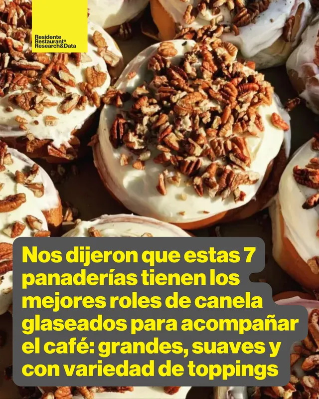 Infografía. Nos dijeron que estas 7 panaderías tienen los mejores roles de canela glaseados para acompañar el café: grandes, suaves y con variedad de toppings