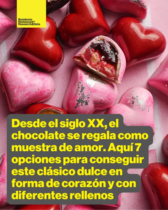 Desde el siglo XX, el chocolate se regala como muestra de amor. Aquí 7 opciones para conseguir este clásico dulce en forma de corazón y con diferentes rellenos