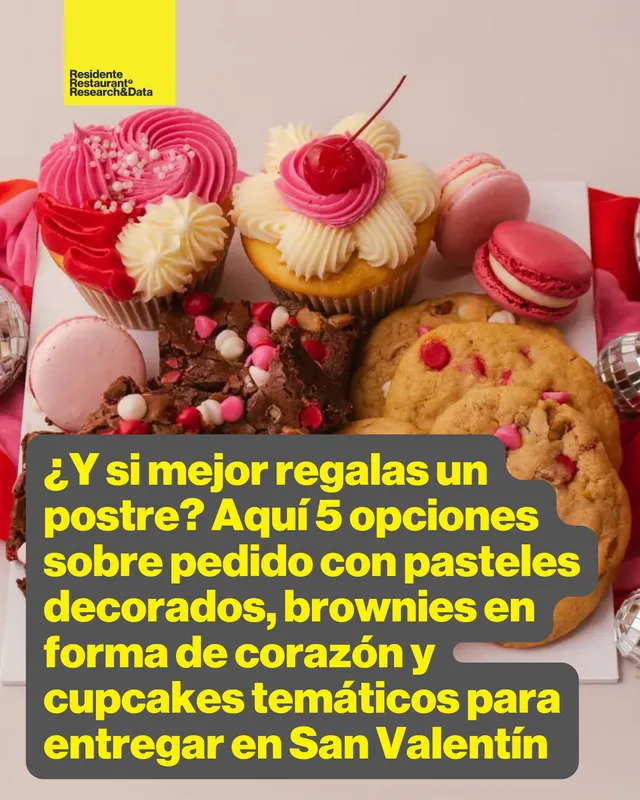 ¿Y si mejor regalas un postre? Aquí 5 opciones sobre pedido con pasteles decorados, brownies en forma de corazón y cupcakes temáticos para entregar en San Valentín