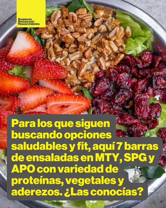 Para los que siguen buscando opciones saludables y fit, aquí 7 barras de ensaladas en MTY, SPG y APO con variedad de proteínas, vegetales y aderezos. ¿Las conocías?