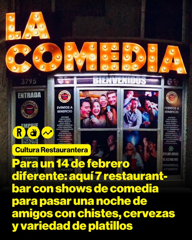 Infografía. Para un 14 de febrero diferente: aquí 7 restaurant-bar con shows de comedia para pasar una noche de amigos con chistes, cervezas y variedad de platillos