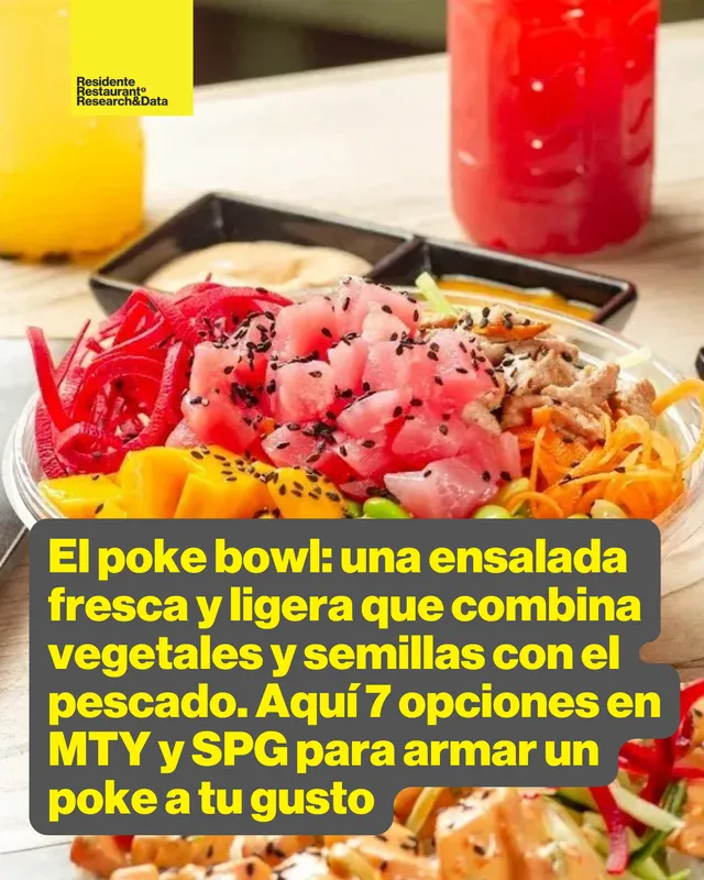 Infografía. El poke bowl: una ensalada fresca y ligera que combina vegetales y semillas con el pescado. Aquí 7 opciones en MTY y SPG para armar un poke a tu gusto