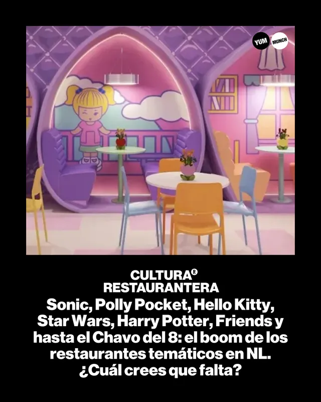 Sonic, Polly Pocket, Hello Kitty, Star Wars, Harry Potter, Friends y hasta el Chavo del 8: el boom de los restaurantes temáticos en NL. ¿Cuál crees que falta?
