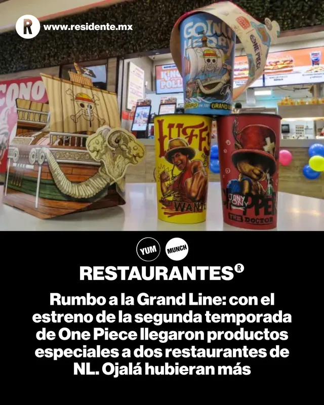 Rumbo a la Grand Line: con el estreno de la segunda temporada de One Piece llegaron productos especiales a dos restaurantes de NL. Ojalá hubieran más