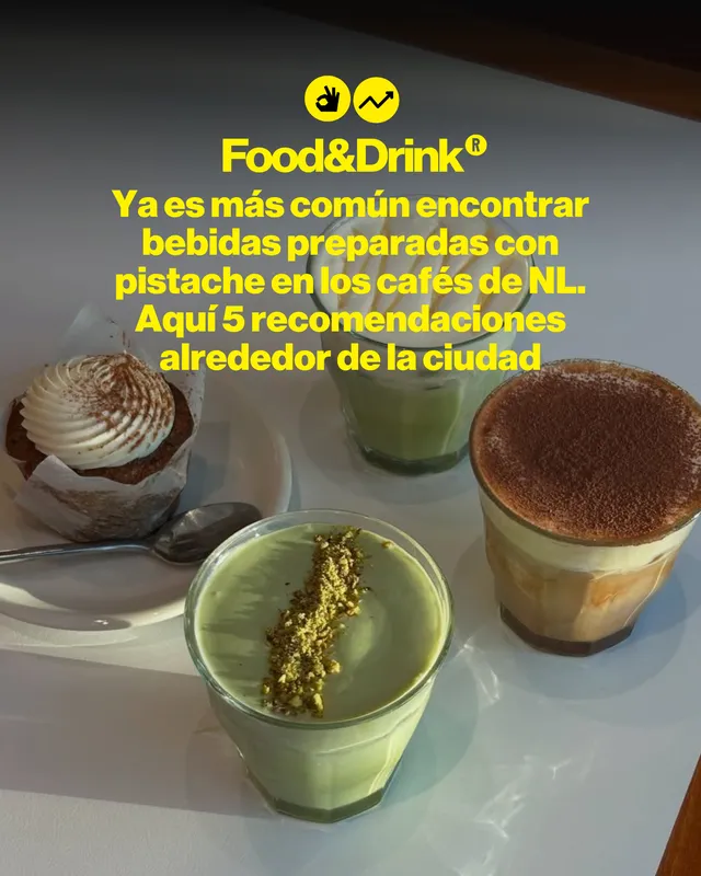 26/02 Día del pistache. Ya es más común encontrar bebidas preparadas con pistache en los cafés de NL. Aquí 5 recomendaciones alrededor de la ciudad