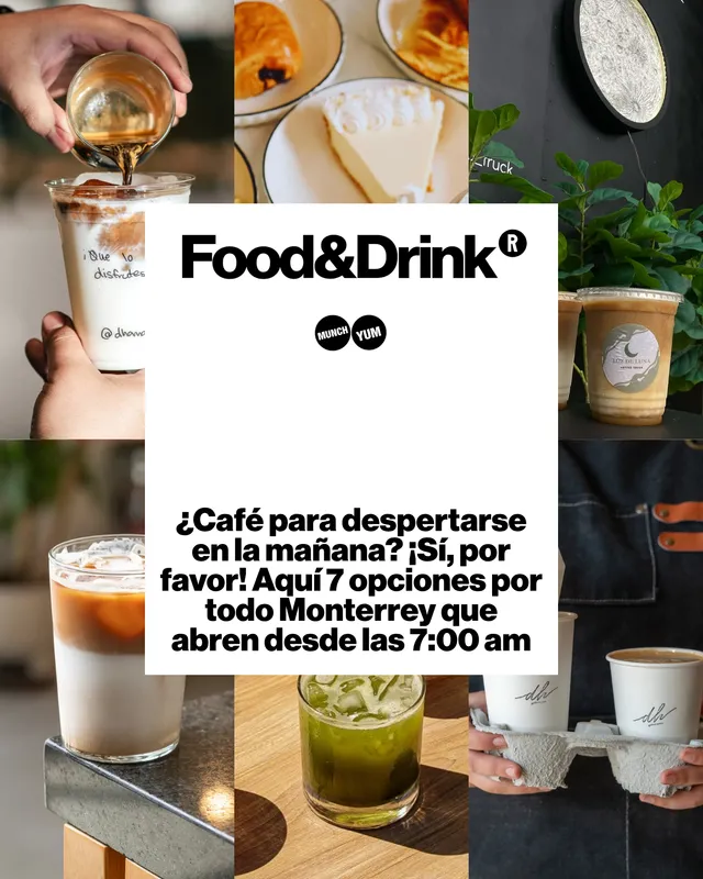 Infografía. ¿Café para despertarse en la mañana? ¡Sí, por favor! Aquí 7 opciones por todo Monterrey que abren desde las 7:00 am